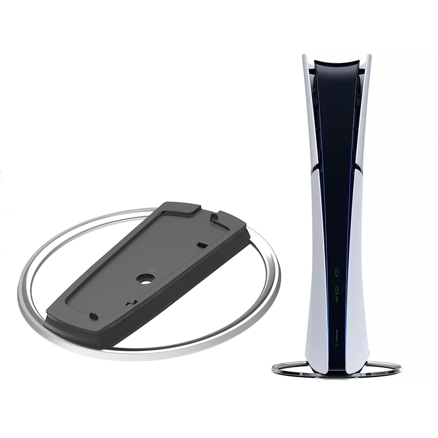 PS5 Vertical Stand for PlayStation 5 Slim - Cooling Base Stand for PS5 Disc & Digital Edition - Perfect for Gaming Setup & Space Saving Organization