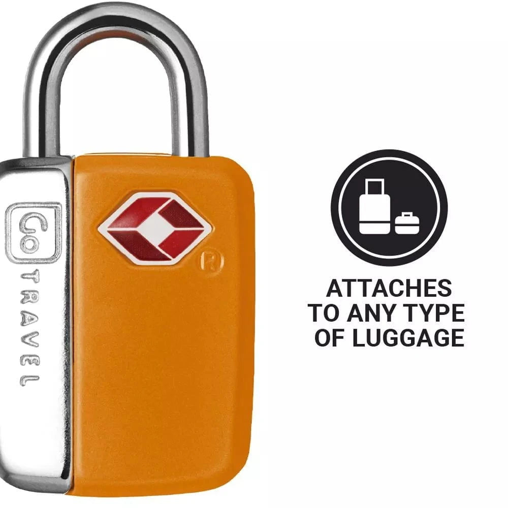 TSA Approved Go Travel Key Lock Twin Padlocks - Secure Luggage for Air Travel & Backpacking