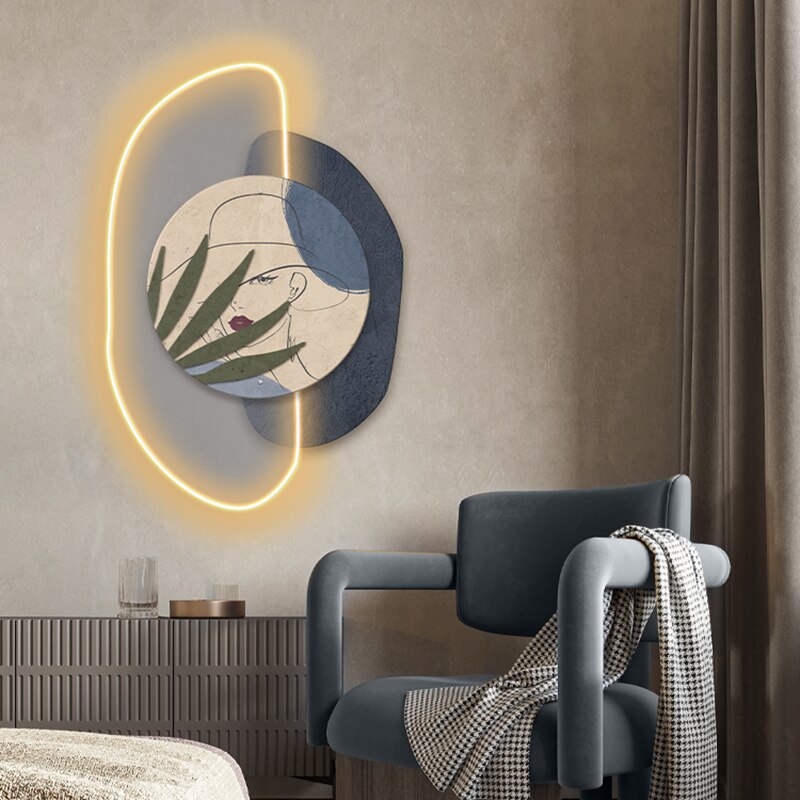 Abstract Luminous Wall Lights - Modern Art Decor for Living Room & Bedroom - Energy-Efficient LED Night Light for Home & Office Decoration