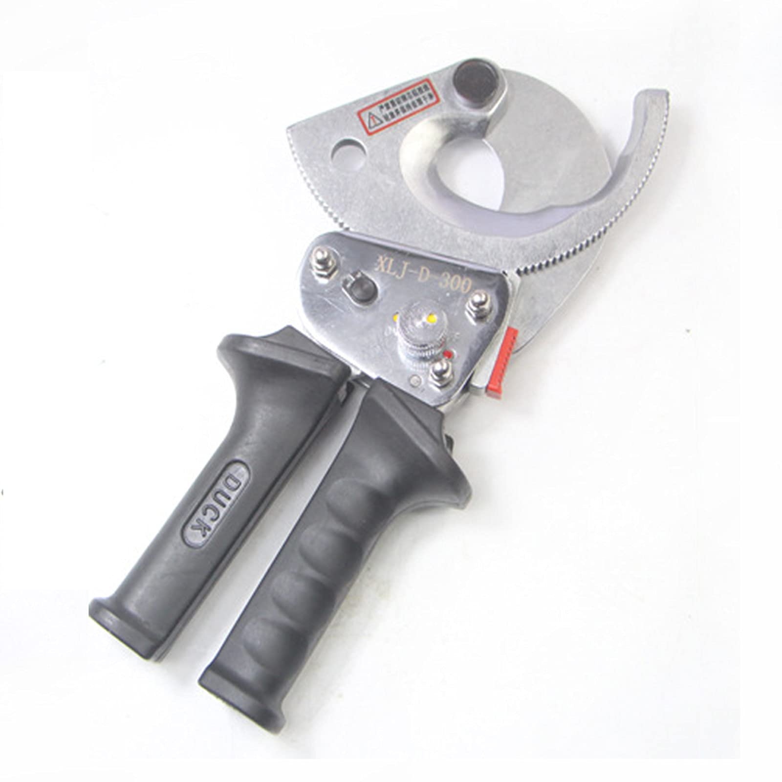 Professional Ratchet Cable Wire Cutter - One-Handed Hydraulic Cable Cutter with Comfort Handles for Copper & Aluminum Cables up to 300mm² - Ideal for Electrical Work, Construction, and Industrial Cable Cutting