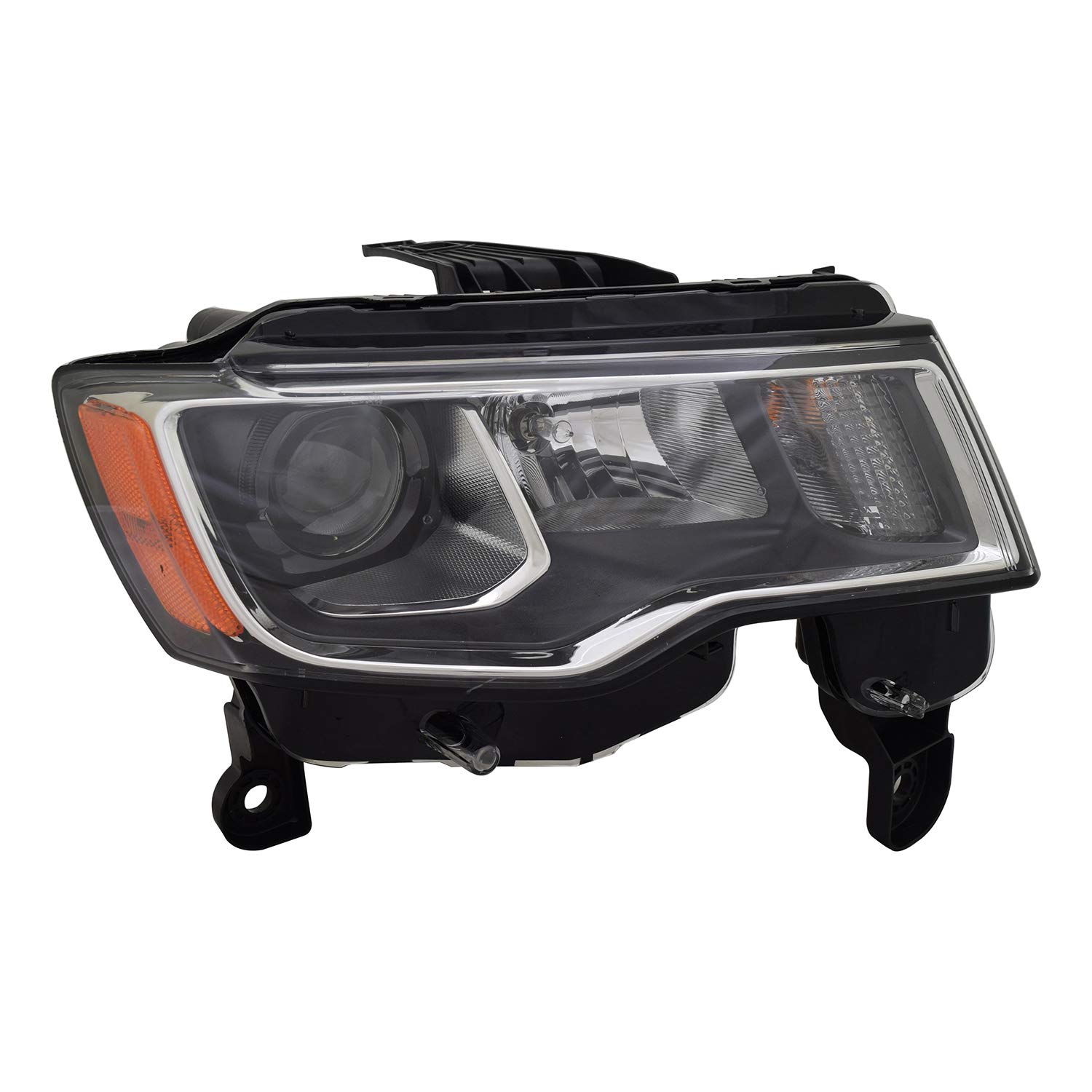 TYC Right Headlight Assembly Replacement for 2017-2021 Jeep Grand Cherokee - OEM Style LED Headlamp with Bright Lighting for Night Driving & Off-Road Adventures