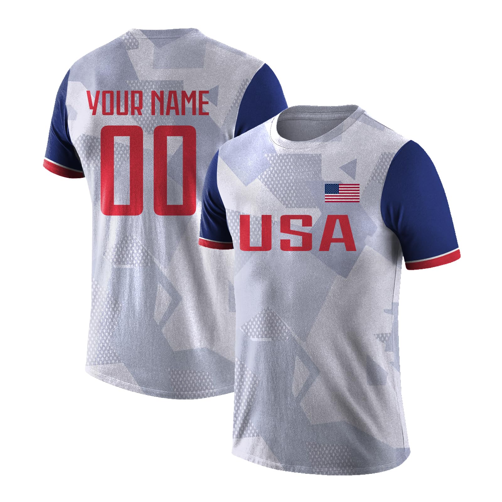 Custom Personalized Soccer Jersey USA - Add Name & Number - Sport Fan Gifts for Men, Women & Youth - Perfect for Games, Training & Team Events
