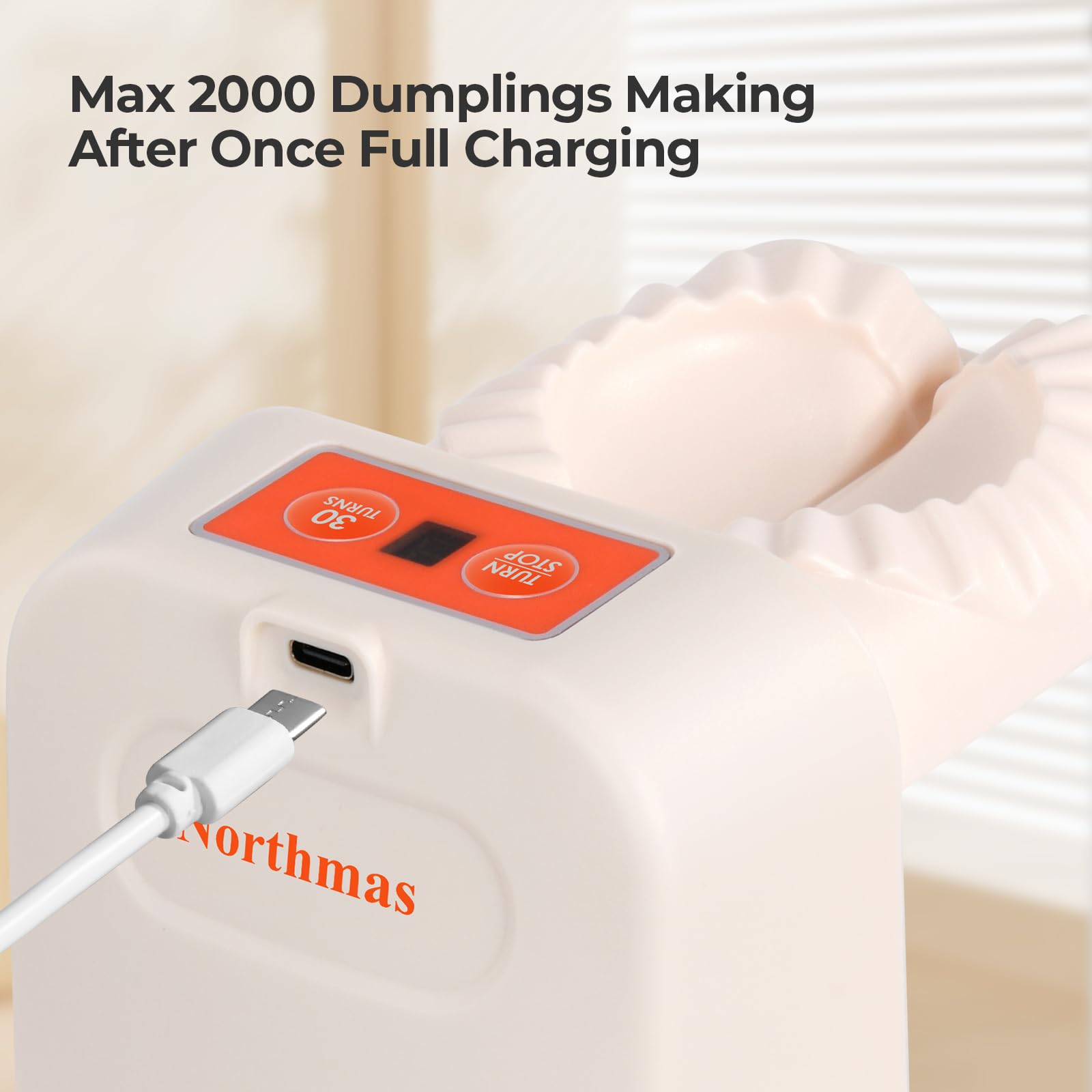Electric Dumpling Maker Machine - Automatic Dumpling Wrapper & Filling Tool, 2000 RPM Cordless Operation, BPA-Free for Healthy Cooking | Perfect for Home Kitchen, Party Snacks & Asian Cuisine Preparation
