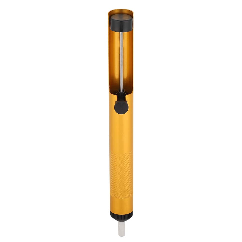 3Pcs Manual Desoldering Pump - Solder Suction Tool with Gold Aluminum Tip for Electronics Repair, PCB Soldering & DIY Projects