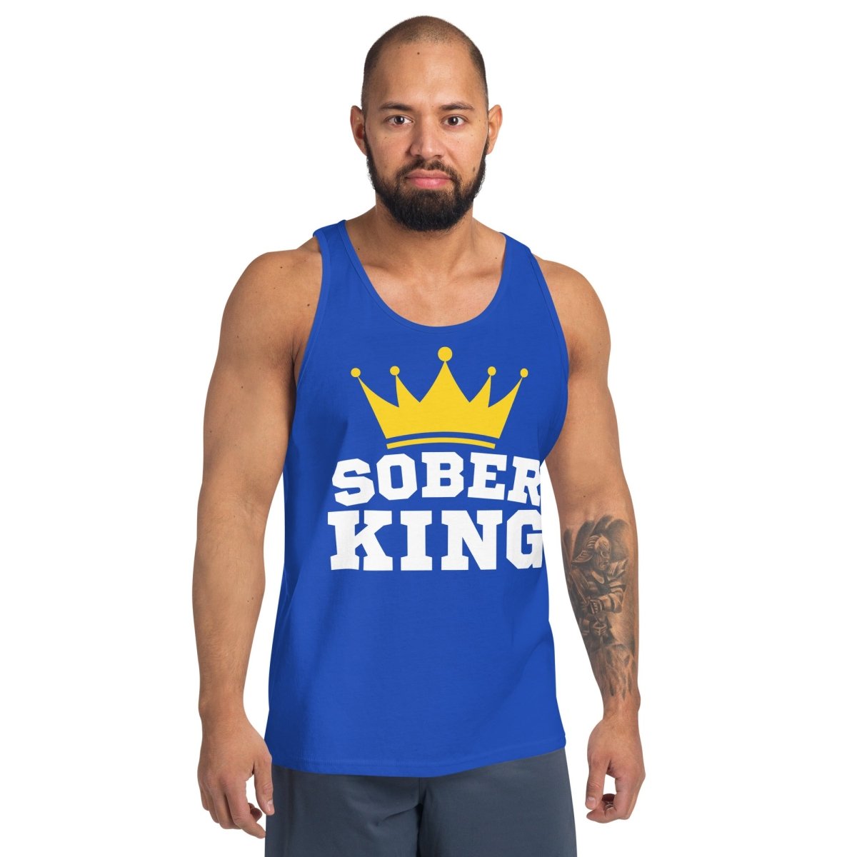Sober King Valor Tank Top for Men - Breathable Workout Shirt for Gym, Running & Outdoor Activities