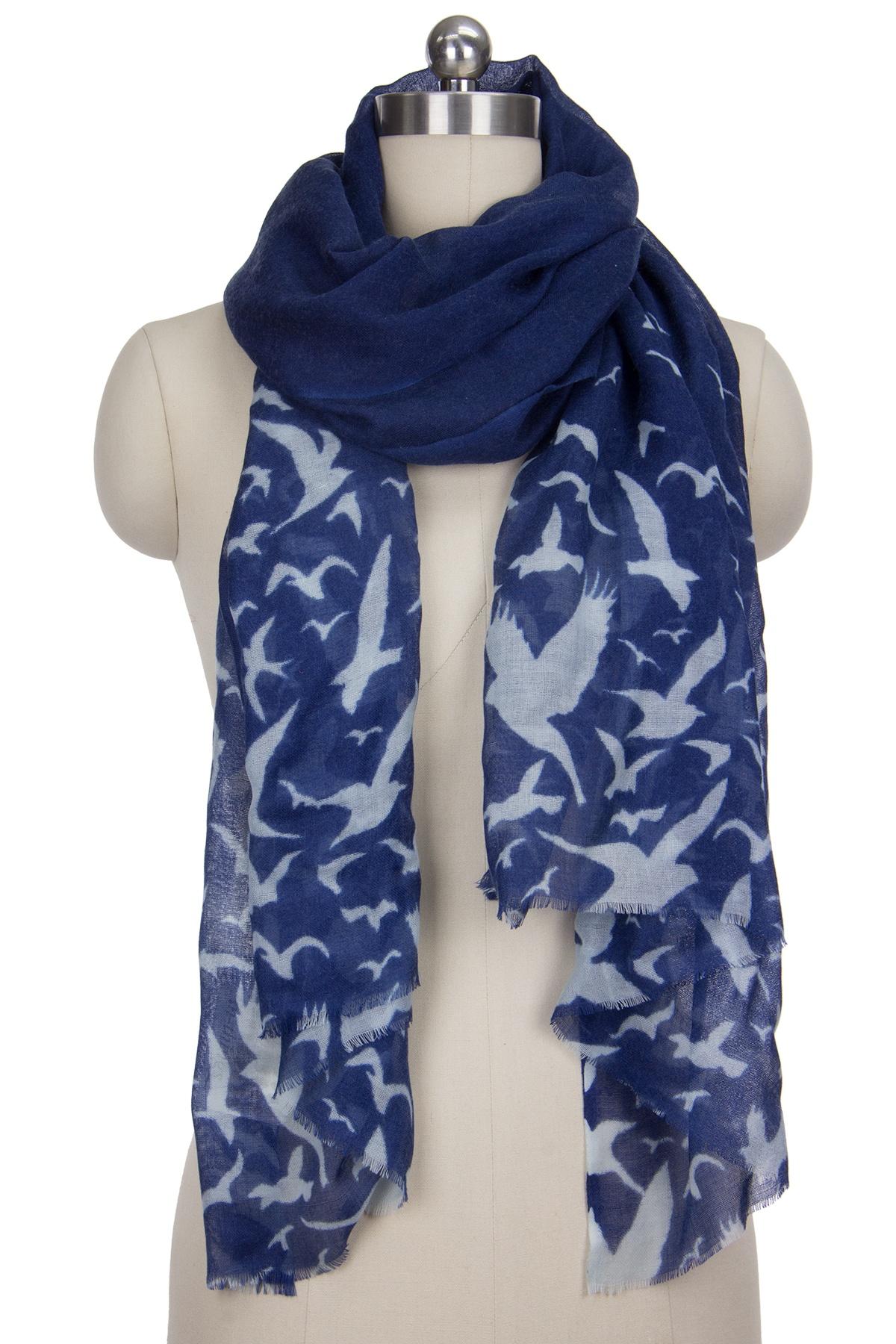 Stylish Seagull Print Scarf - Soft & Lightweight Winter Fashion Accessory for Women & Men - Perfect for Outdoor Activities, Travel & Cold Weather