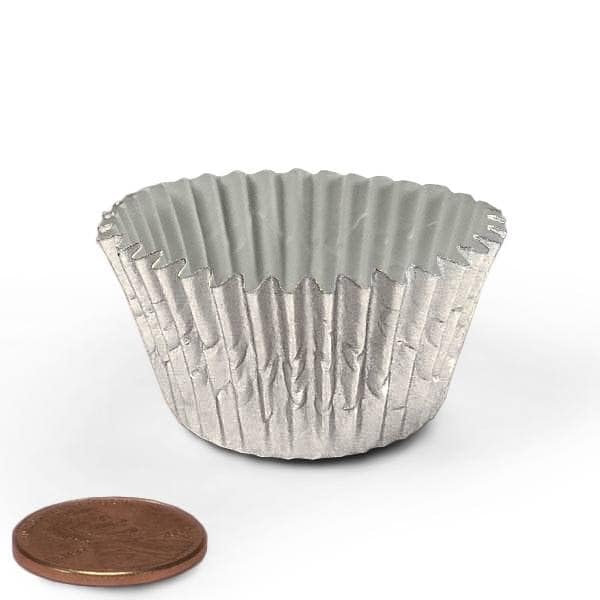 Silver Foil Candy Cups for Chocolate Truffles - 200 Pack, 2x1.25