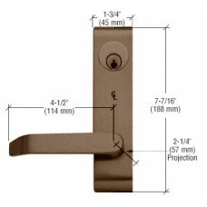 Jackson Duranodic Bronze Finish Locking Flat Lever Exterior Door Handle - Secure & Stylish Entryway Upgrade for Homes & Offices