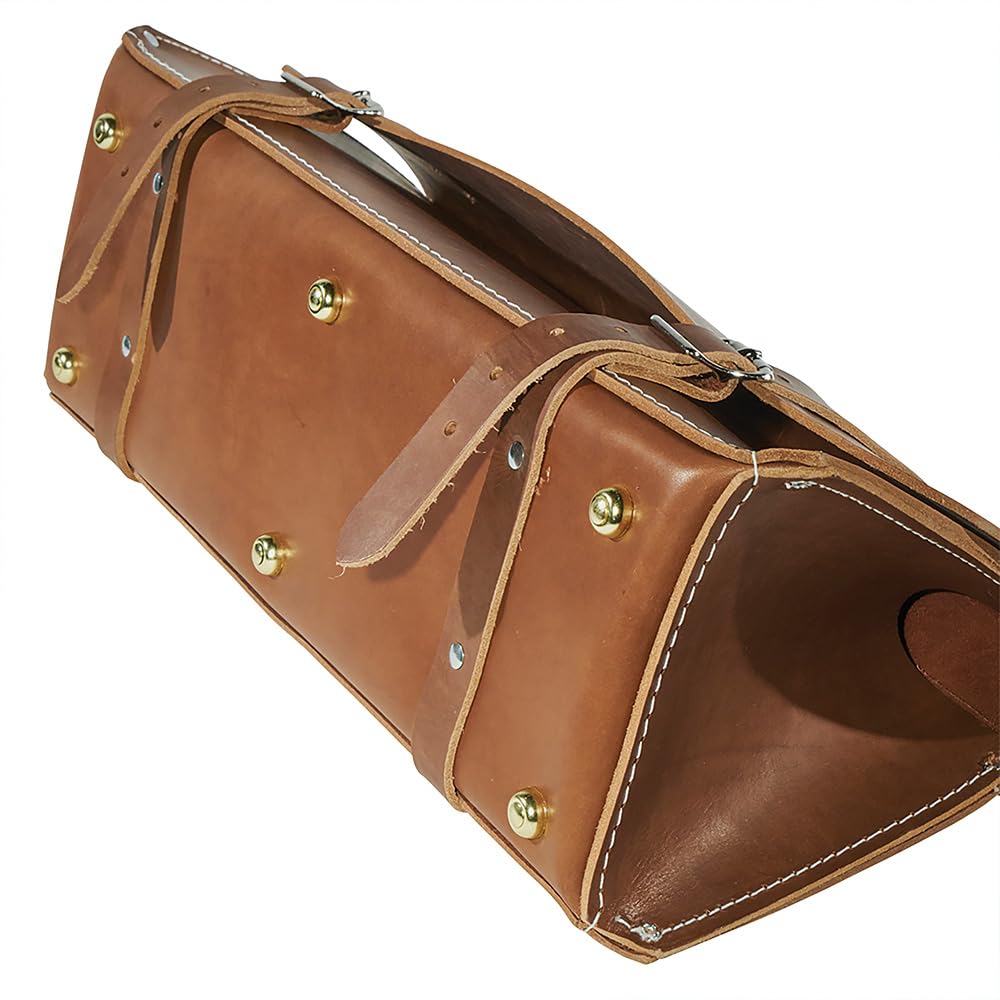 Klein Tools 5108-20 Premium 20-Inch Leather Tool Bag - Durable Electrician Work Bag for Professional Tools & Equipment Storage