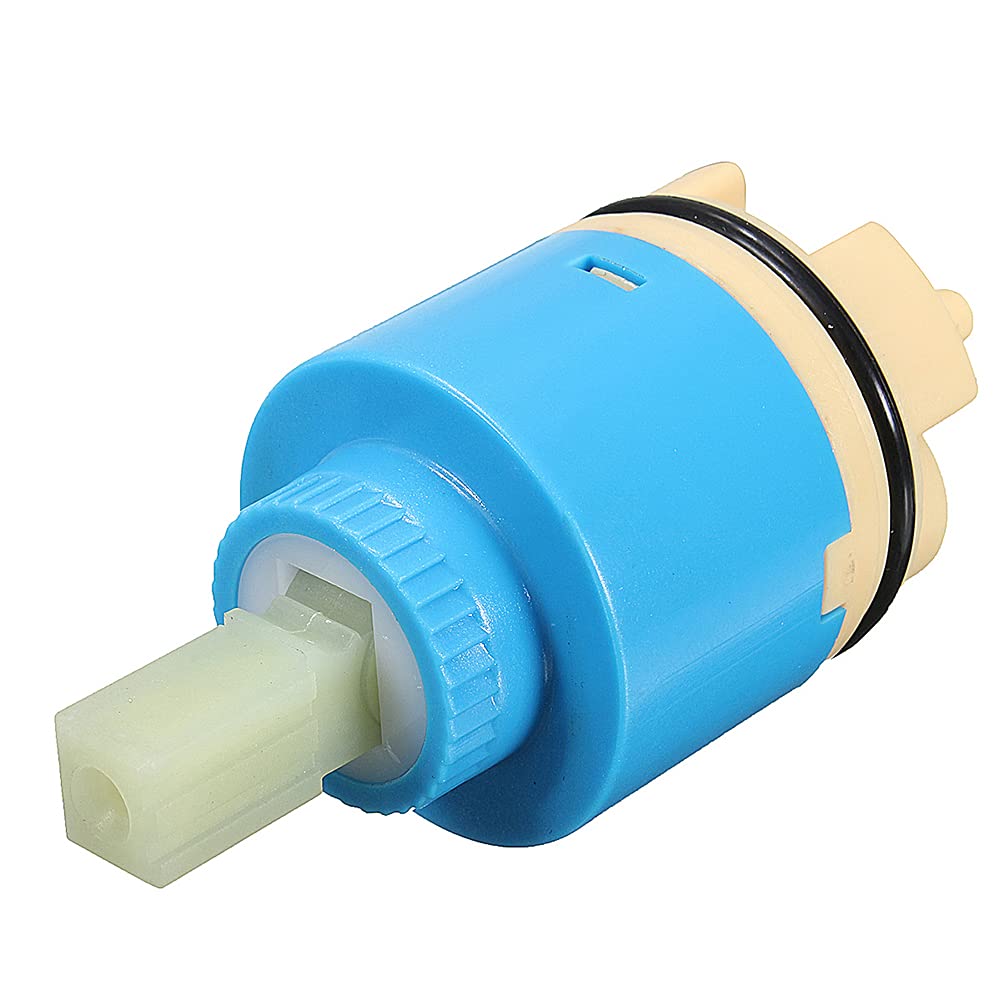 Ceramic Disc Cartridge Replacement for Kitchen Faucet - 35mm Blue Square Single Lever Type-B - Perfect for Leaky Taps, Sink Repairs & DIY Plumbing Projects