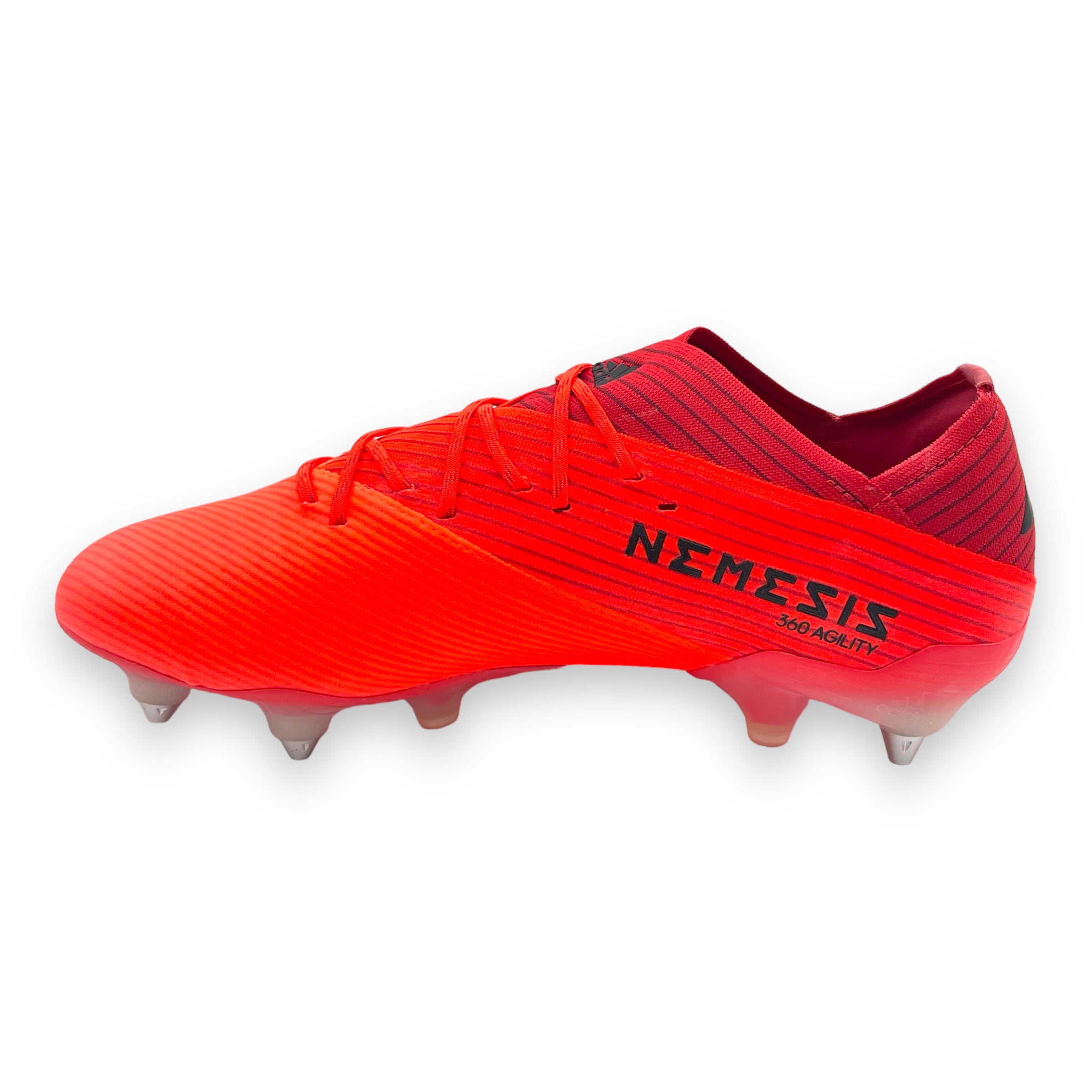 Adidas Nemeziz 19.1 SG Soccer Cleats - Signal Coral | Firm Ground Football Boots for Men | Lightweight & Agile Performance for Competitive Matches