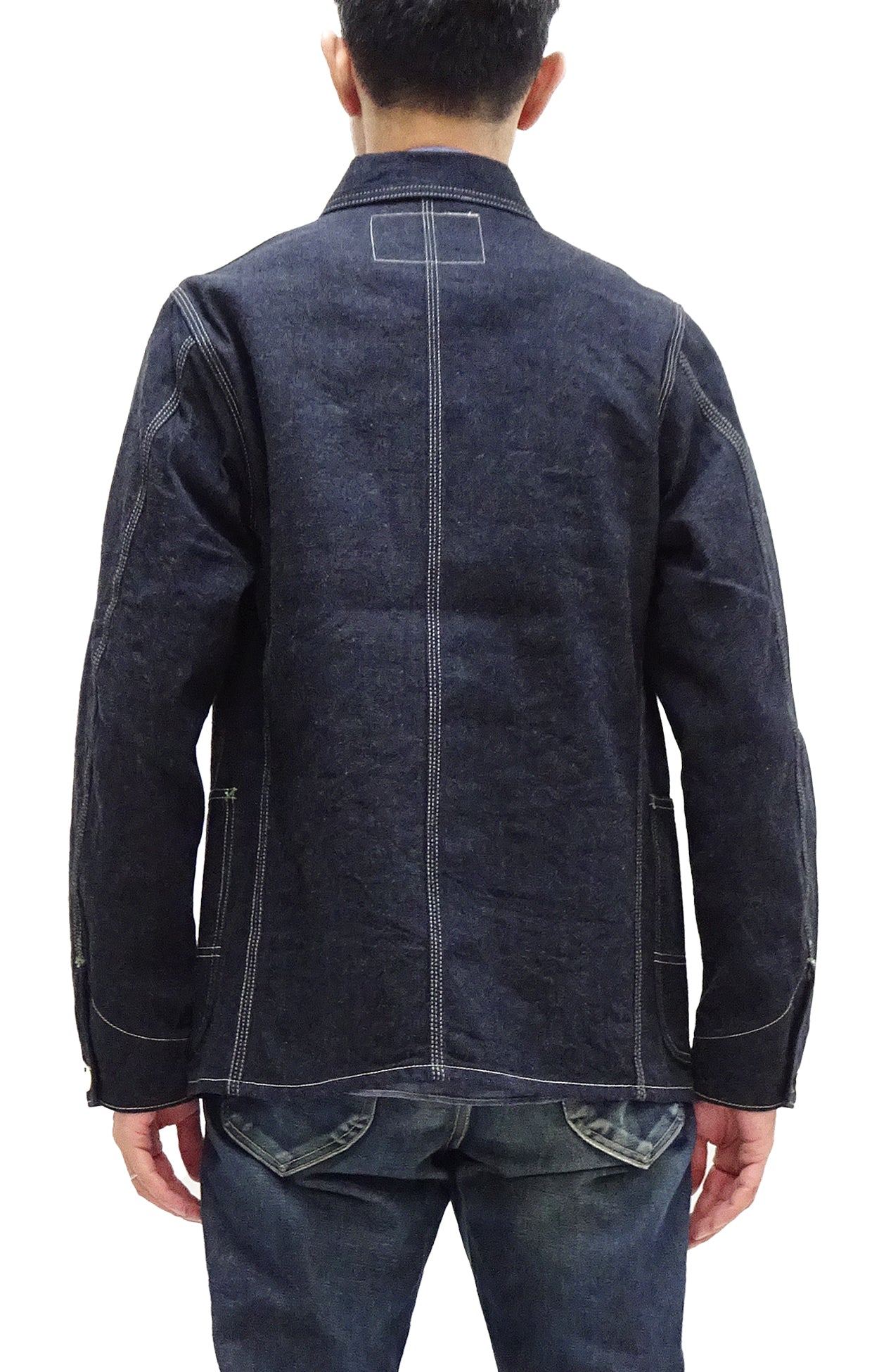 Men's 11oz Denim Work Jacket - Sugar Cane SC15655 Casual Chore Coat in Indigo (One Wash) | Perfect for Outdoor Work, Farm Chores & Everyday Wear