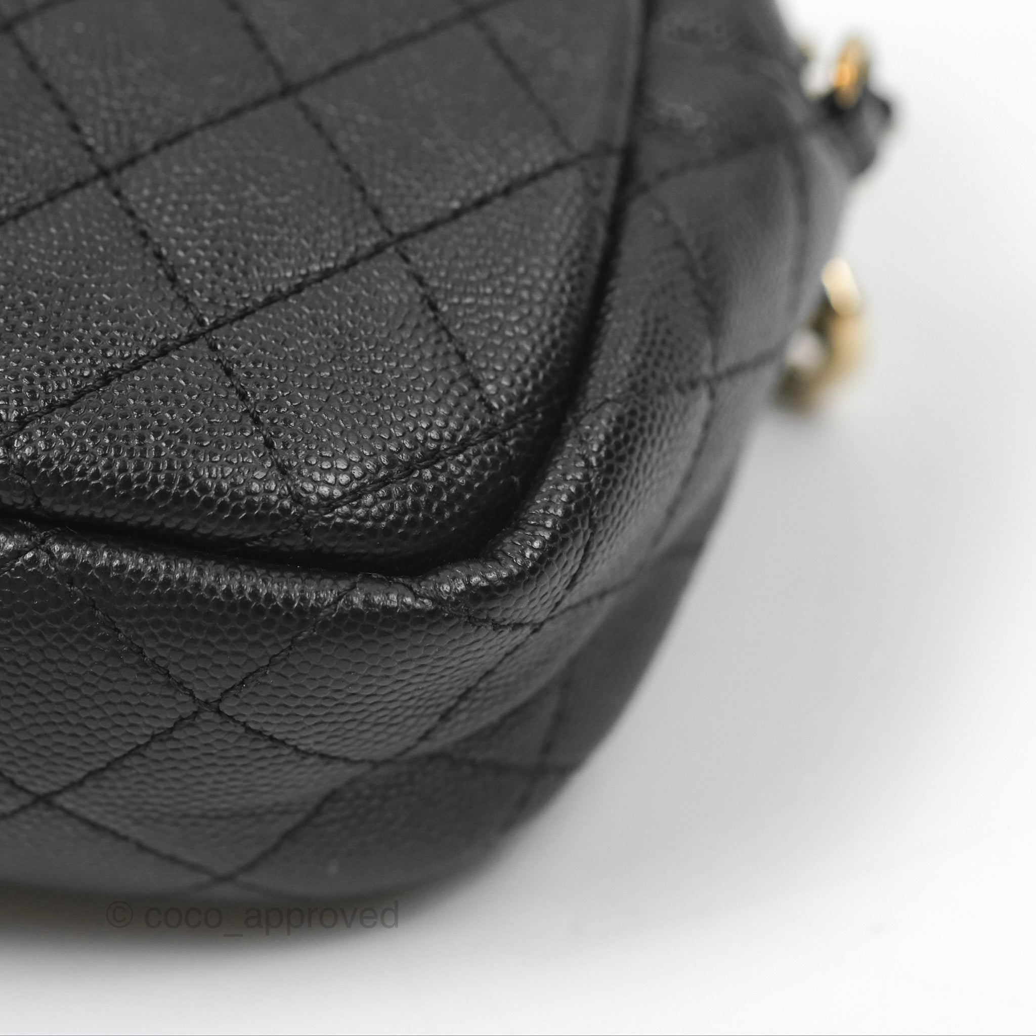 Chanel CC Day Camera Bag in Black Caviar Leather with Gold Hardware - Luxury Crossbody Bag for Women, Perfect for Everyday Use & Special Occasions
