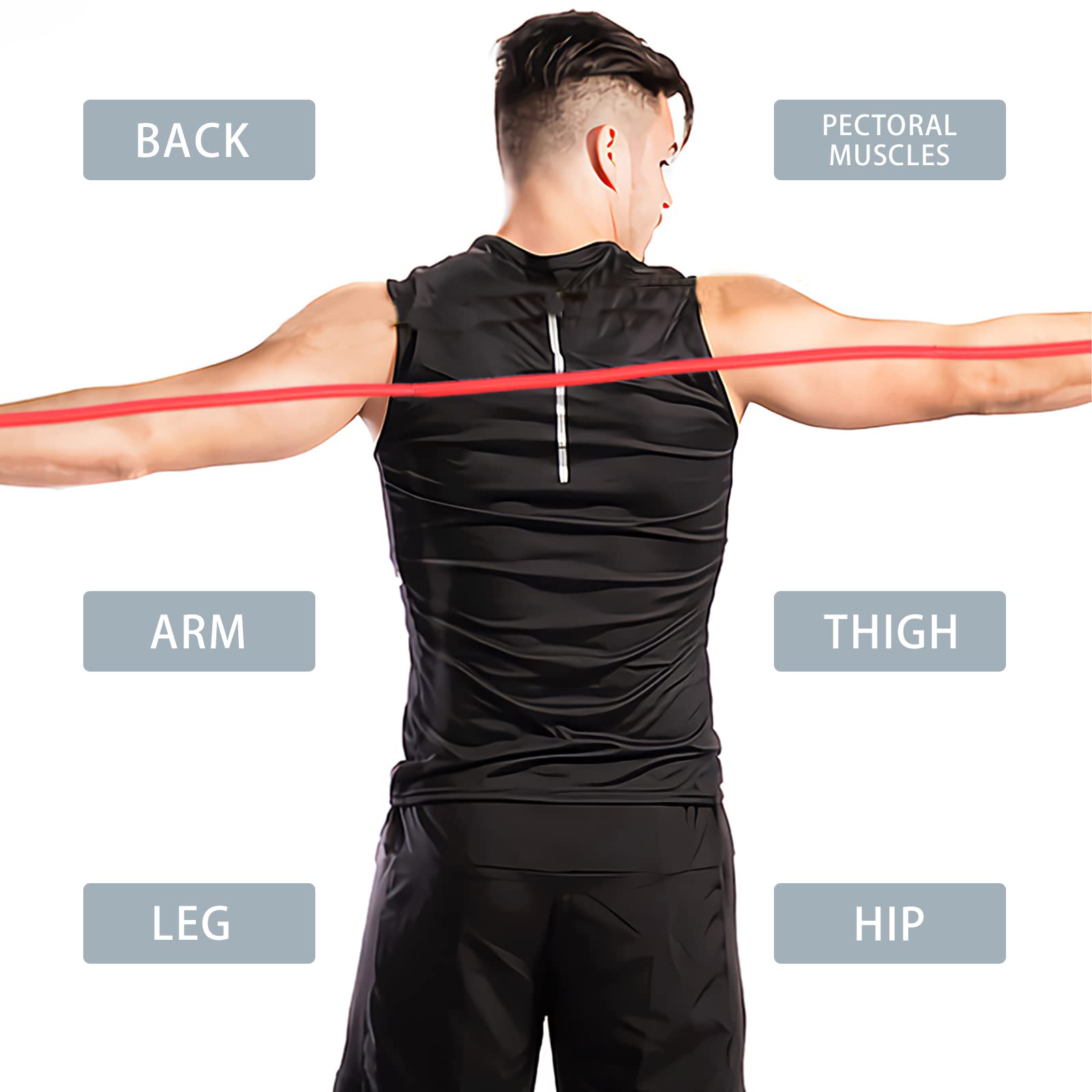SK Depot® 11-Piece Stackable Resistance Bands Set (Up to 150 Lbs) - Home Gym Equipment for Strength Training, Fitness Workouts, Body Shaping & Suspension Exercises - Perfect for Indoor Sports, Speed Training & Full-Body Toning at Home or Gym