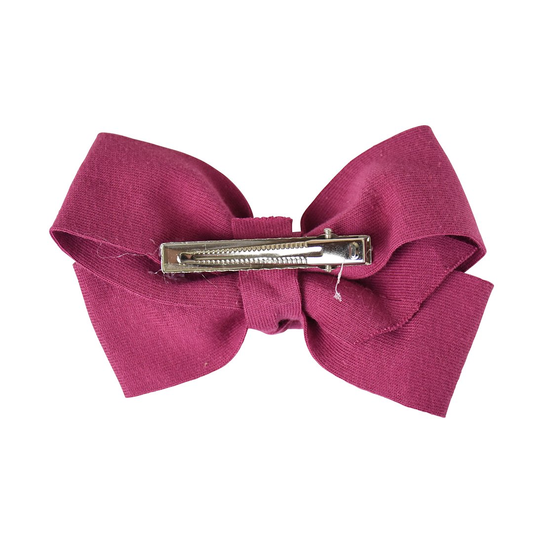 Plum 5 Inch Soft Cotton Hair Bow for Girls - Perfect for School, Parties, and Everyday Style