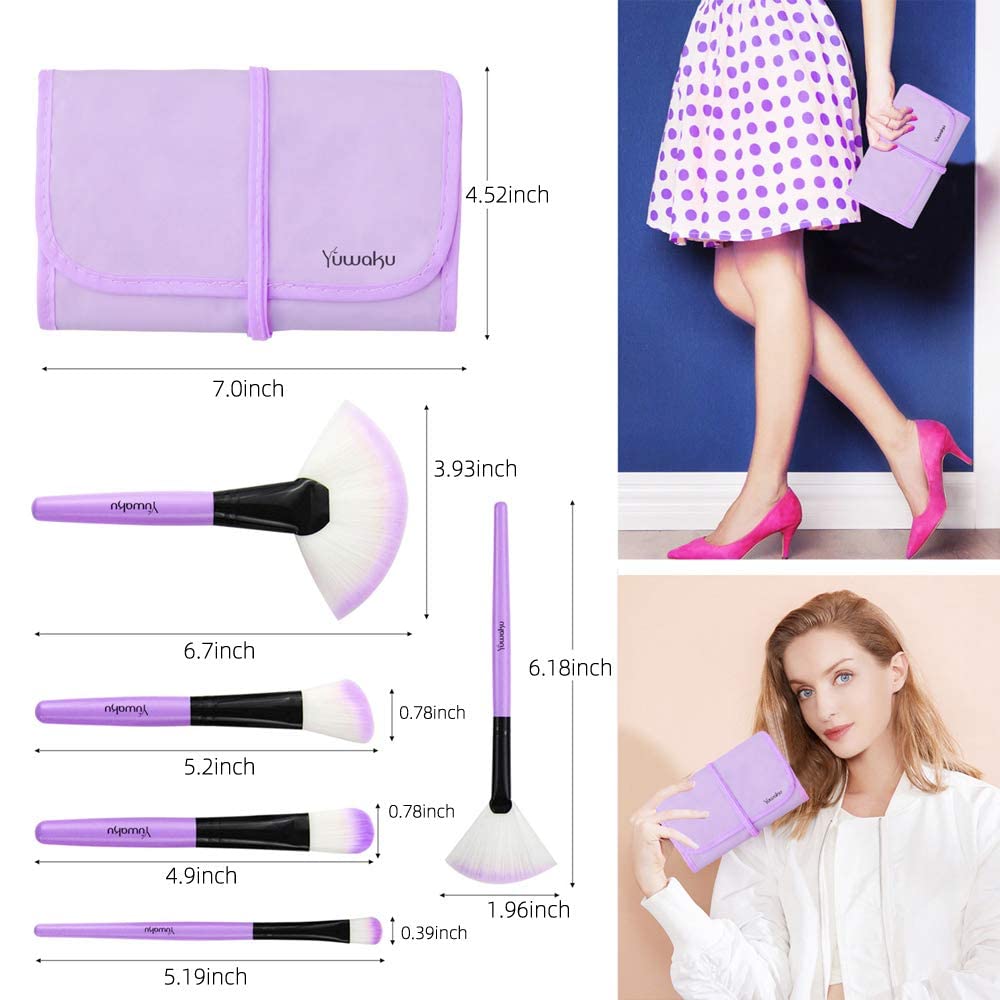 32-Piece Professional Makeup Brush Set - Eyeshadow, Foundation, Concealer, Eyelash & Blusher Brushes for Flawless Makeup Application - Perfect for Home, Salon & Travel (Purple)