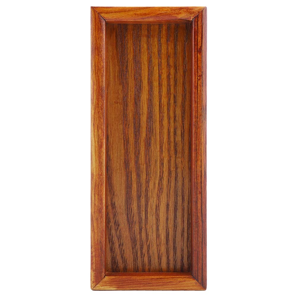 Alvinlite Rectangular Wooden Tea Tray - 20x8cm Serving Platter for Snacks, Food & Storage | Elegant Home & Hotel Dining Accessory | Perfect for Afternoon Tea, Breakfast in Bed & Entertaining Guests