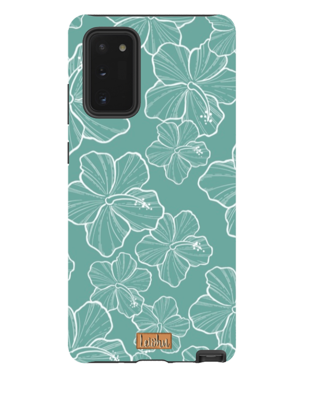 Premium Hibiscus Teal Case for Samsung Galaxy Note Series - Slim Protective Cover with Stylish Floral Design | Perfect for Work, Travel & Everyday Use