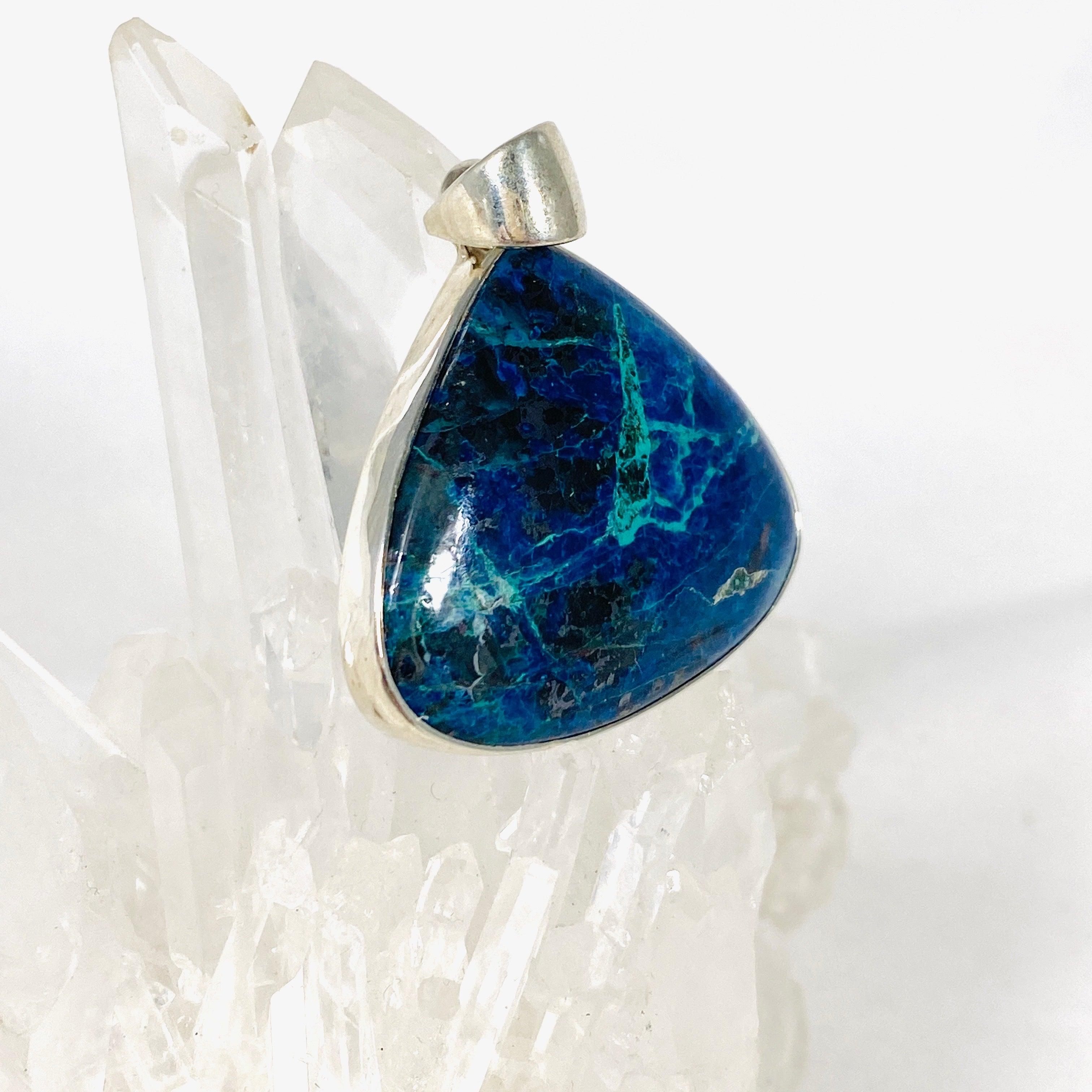 Shattuckite Teardrop Pendant Necklace KPGJ3188 - Handmade Blue Crystal Jewelry for Women, Gift for Her, Spiritual Healing & Meditation Accessory