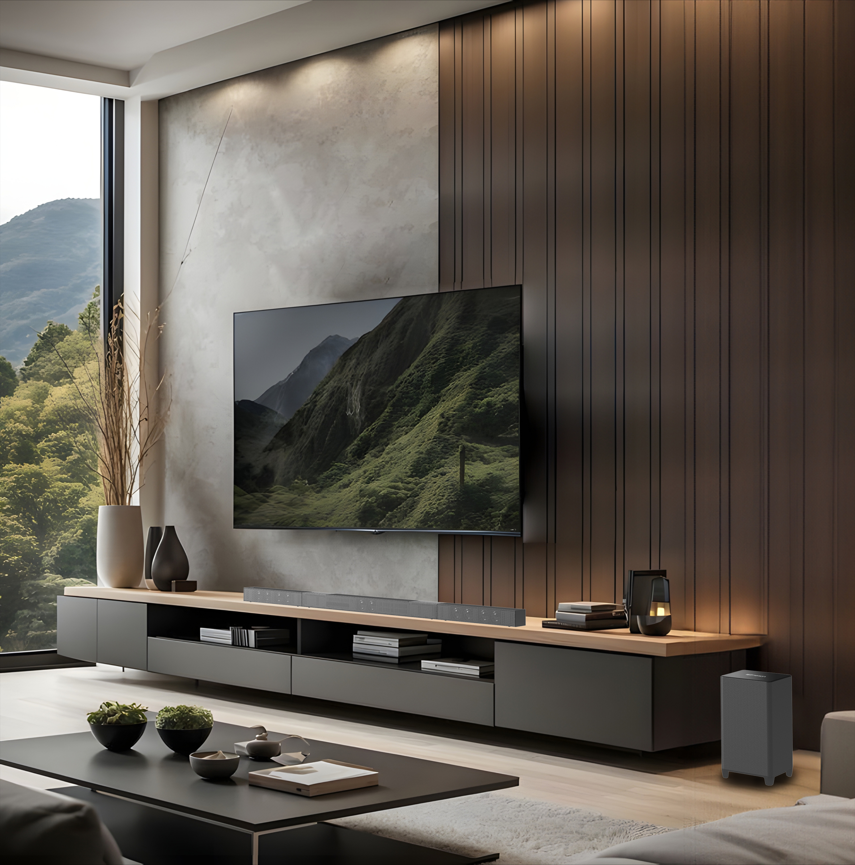 Ultra Thin Soundbar with Dolby Atmos & Built-in Google TV Stick - Premium Home Theater Audio for Movies, Music & Gaming