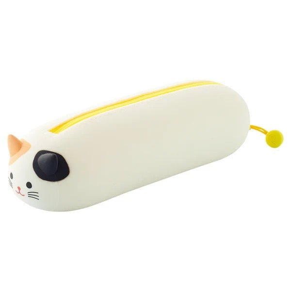 PuniLabo Nekorobi Cat Pen Pouch Case - Cute Stationery Organizer for School, Office & Travel - LIHIT LAB Collection