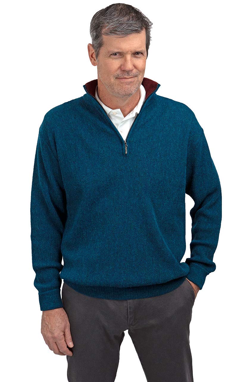Premium Alpaca Golf Sweaters for Men - 100% Natural Alpaca Wool, Breathable Quarter Zip Pullover, Performance Club Wear | Warm & Stylish Cold Weather Golf Attire