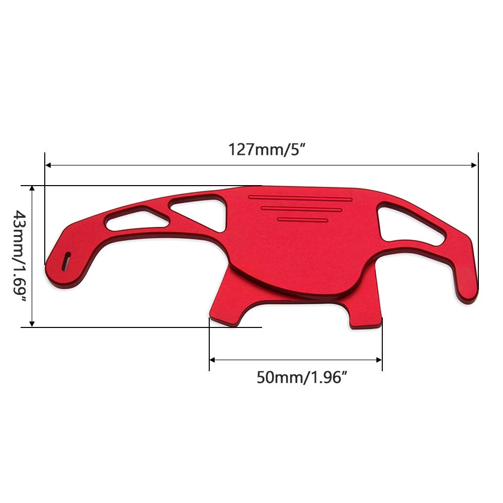 High-Quality Aluminum Paddle Shifters for VW Golf MK7 GTI R R-Line Scirocco 2014-2019 - Red Steering Wheel Shifter Extension - Enhance Driving Performance & Sporty Look - Perfect for Racing, Daily Commute & Car Enthusiasts