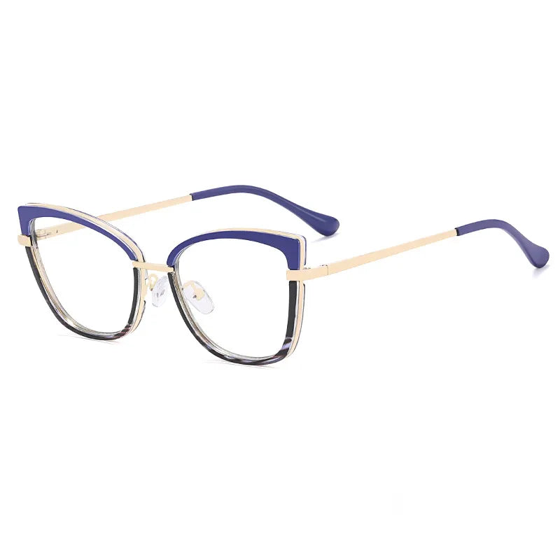 CCspace Women's Full Rim Square Titanium Eyeglasses Frame 56966 - Lightweight & Durable Glasses for Work, Reading & Fashion