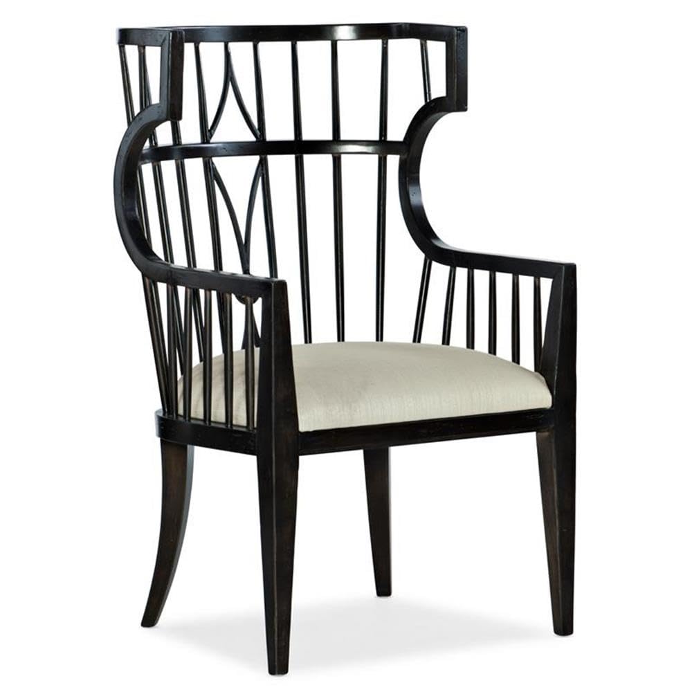 Hooker Furniture Sanctuary Couture Host Chair - Elegant Living Room Accent Chair for Home Decor, Comfortable Seating for Guests & Entertaining