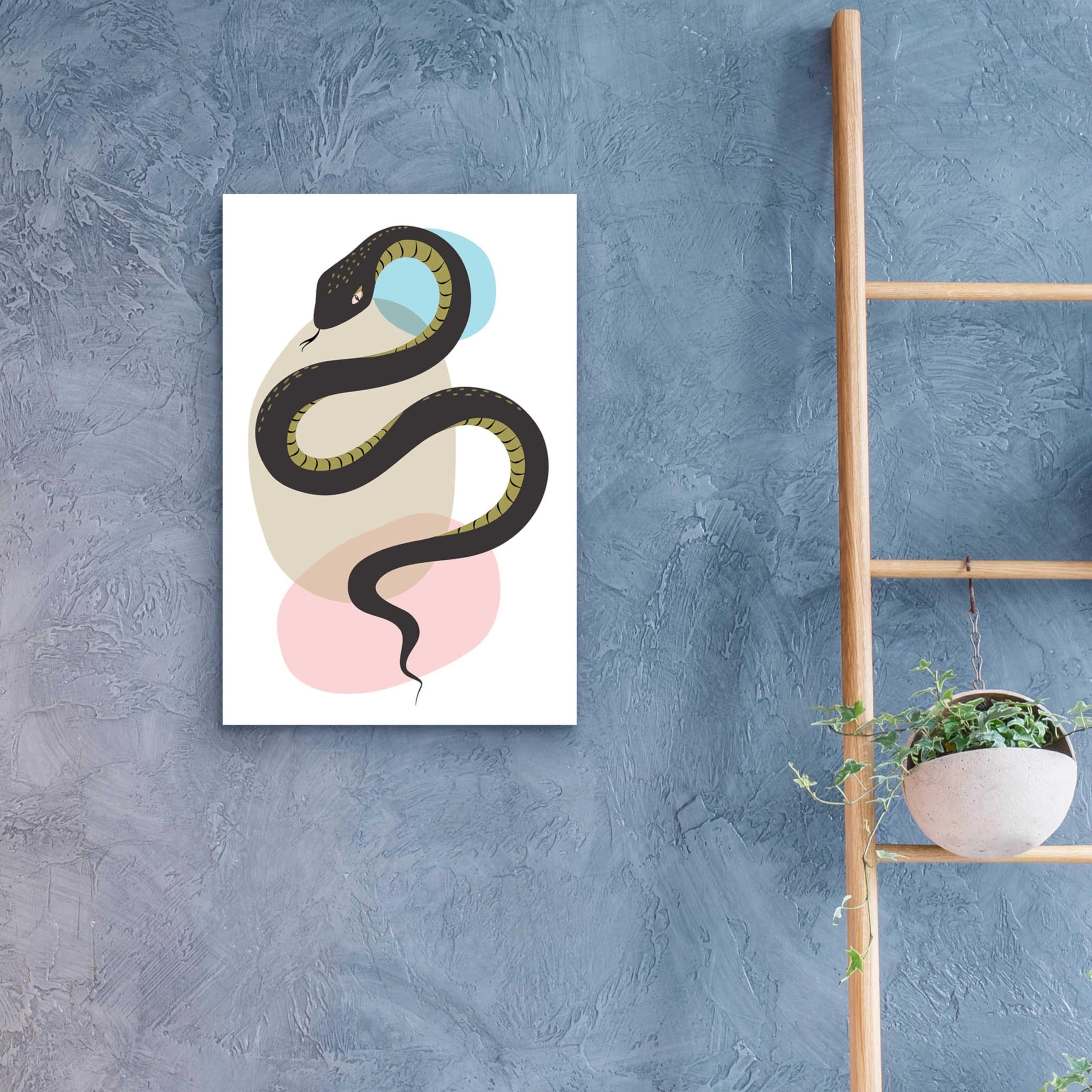 Epic 'Snake' Art Print by Ayse - 16x24 Inch Acrylic Glass Wall Decor - Modern Home & Office Wall Art for Living Room, Bedroom, or Gift