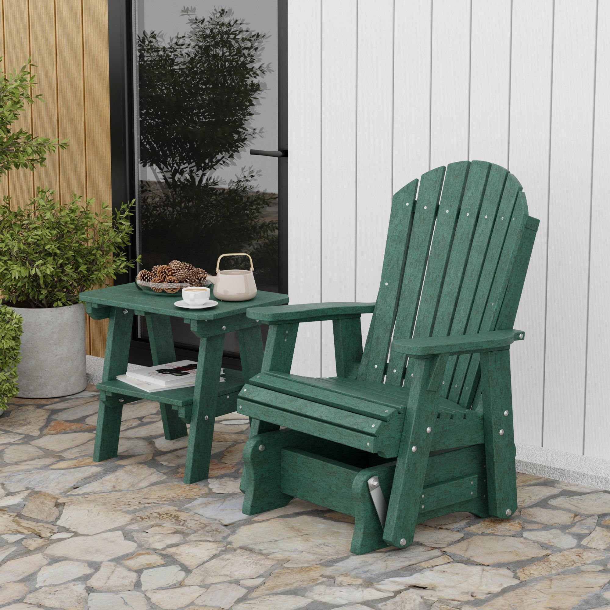 Heritage Single Glider Rocking Chair - Classic Wooden Nursery Glider for Baby Room, Breastfeeding & Relaxation - Perfect for Nurseries, Bedrooms & Living Rooms