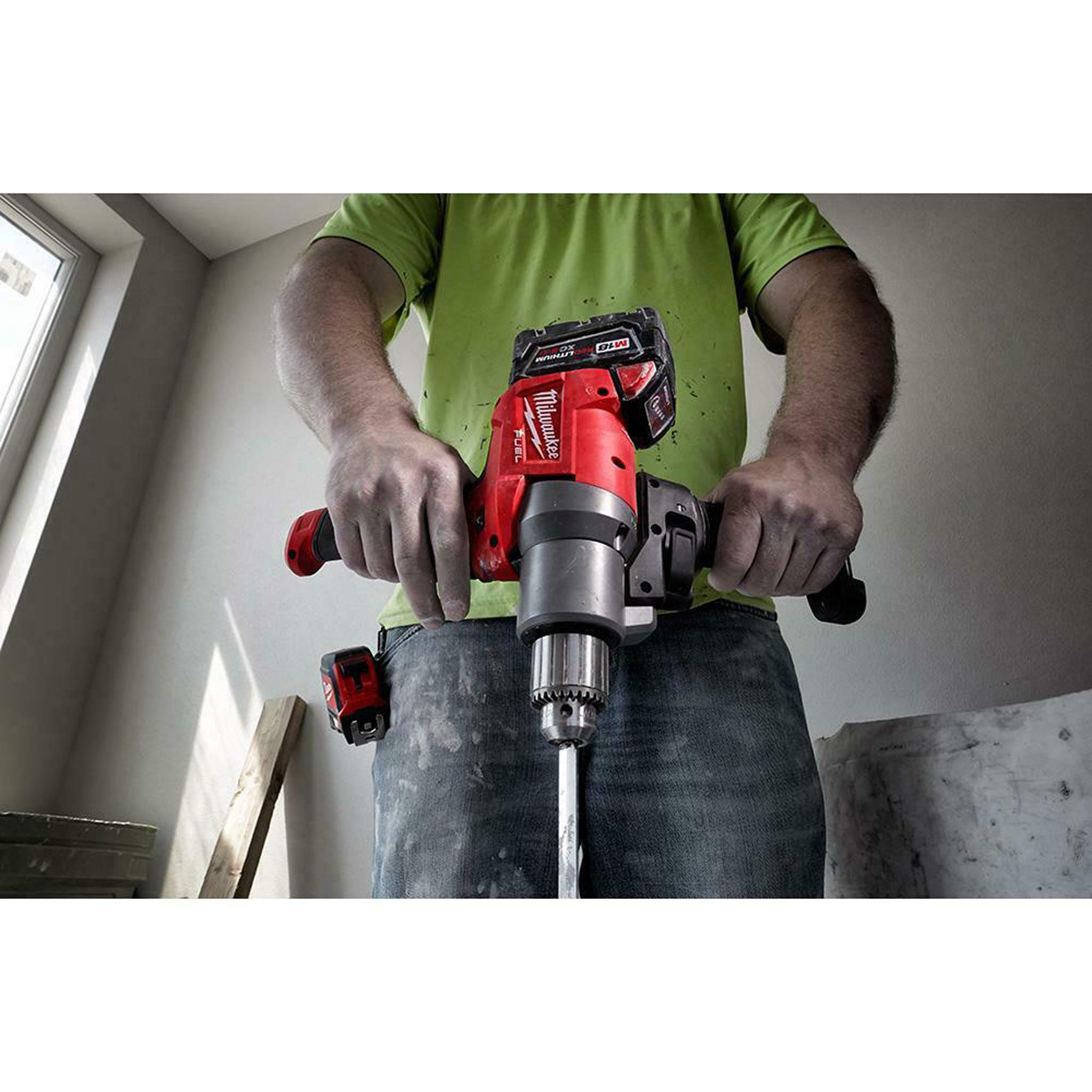 Milwaukee 2810-20 M18 FUEL Cordless Mud Mixer with 180° Rotating Handle - Bare Tool - Perfect for Drywall, Concrete & Paint Mixing