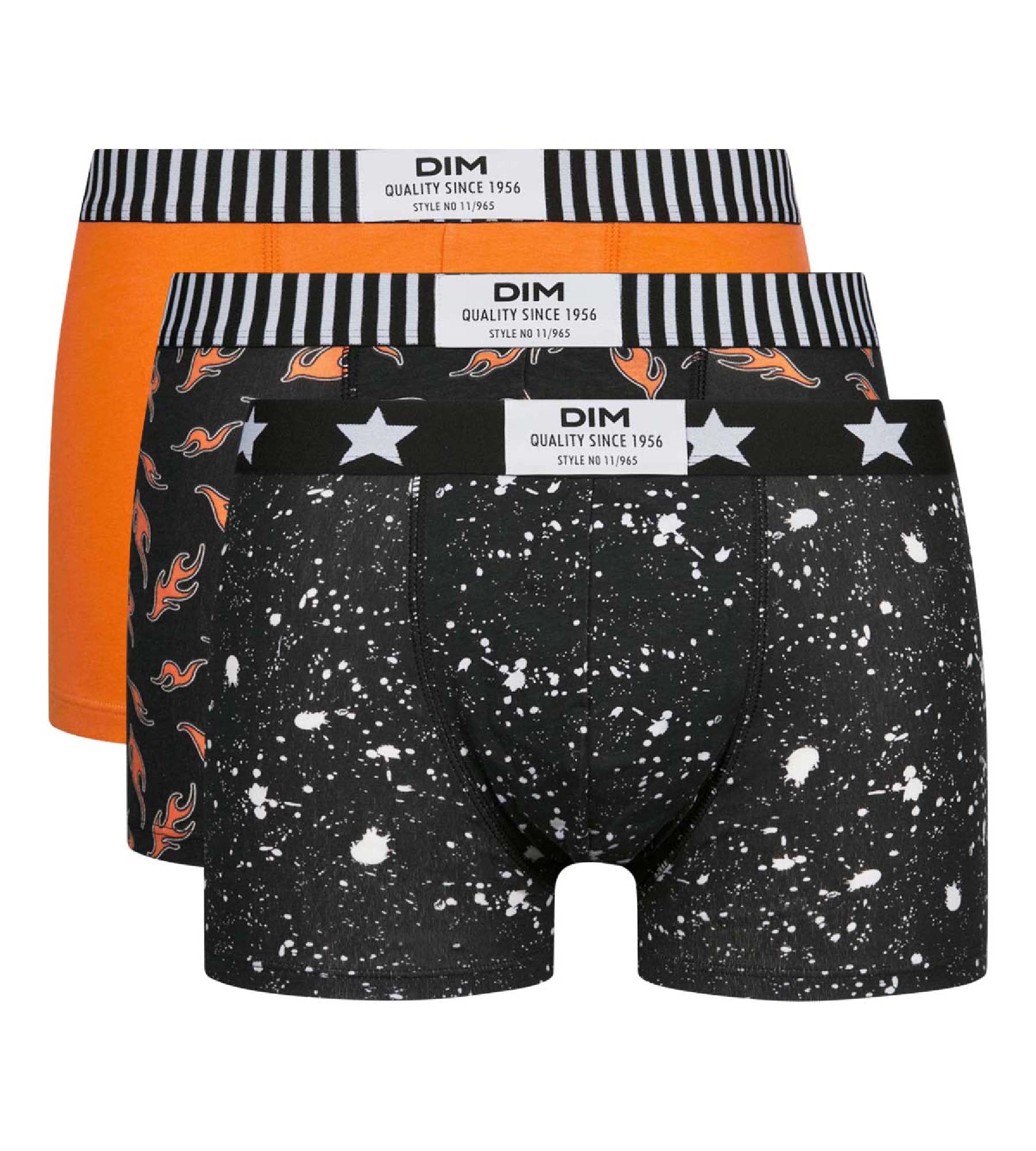 3 Pack Men's Cotton Stretch Boxer Briefs with Marble & Flame Print - Soft, Breathable & Comfortable Underwear for Daily Wear, Gym & Lounge