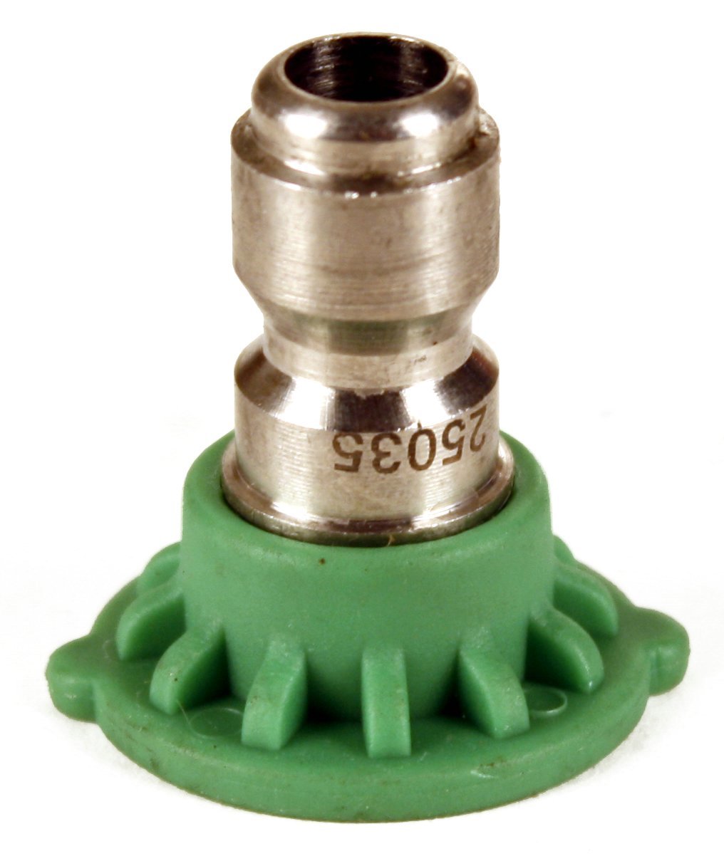 1/4 Inch Stainless Steel Quick Connect 25 Degree Nozzle - High Pressure Spray Tip for Car Washing, Garden Irrigation & Industrial Cleaning (4.0mm)