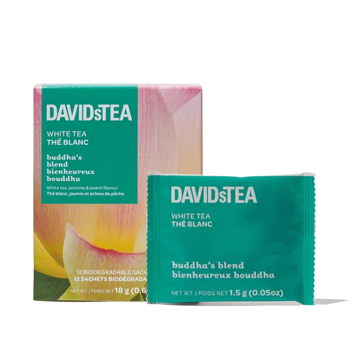 Buddha's Blend Herbal Tea Bags by David's Tea - 12 Pack | Relaxing & Calming Herbal Tea for Stress Relief & Meditation | Perfect for Morning Rituals & Evening Relaxation