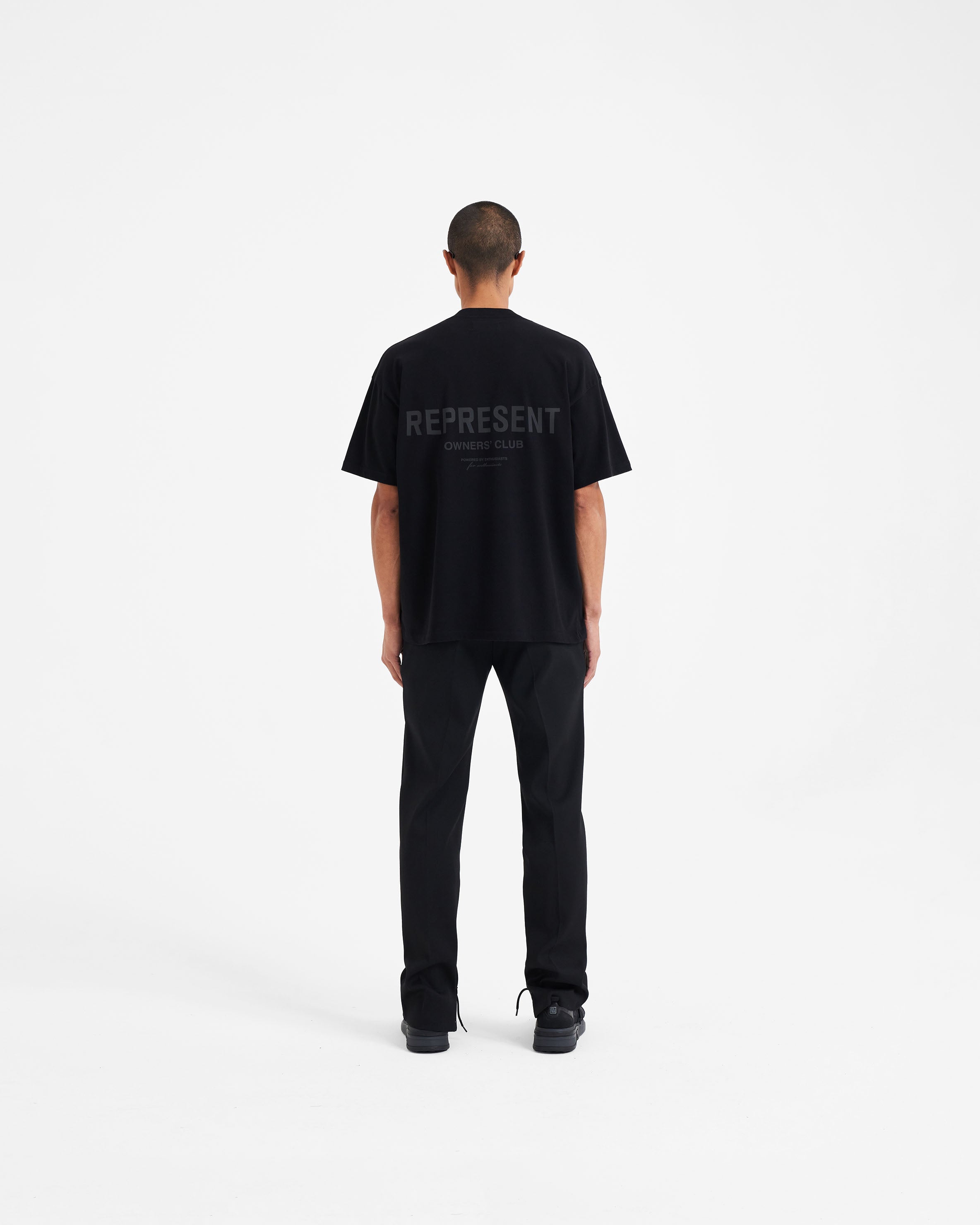 Represent Owners Club T-Shirt - Black Reflective Graphic Tee | Streetwear Fashion for Men & Women | Perfect for Casual Wear, Night Out, and Urban Style