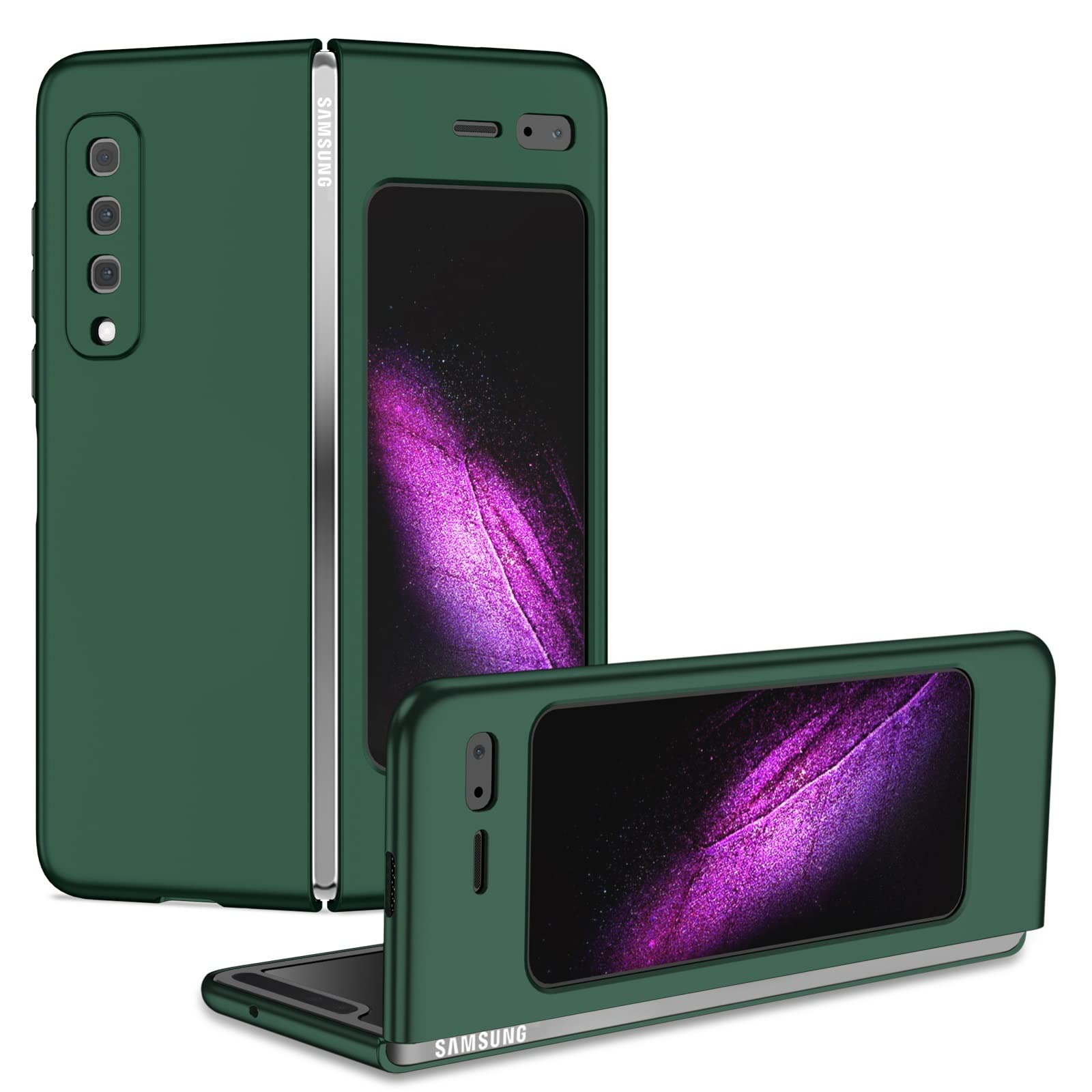Slim Shockproof Case for Samsung Galaxy Z Fold 1 - Dark Green | Durable Protection for Work & Travel