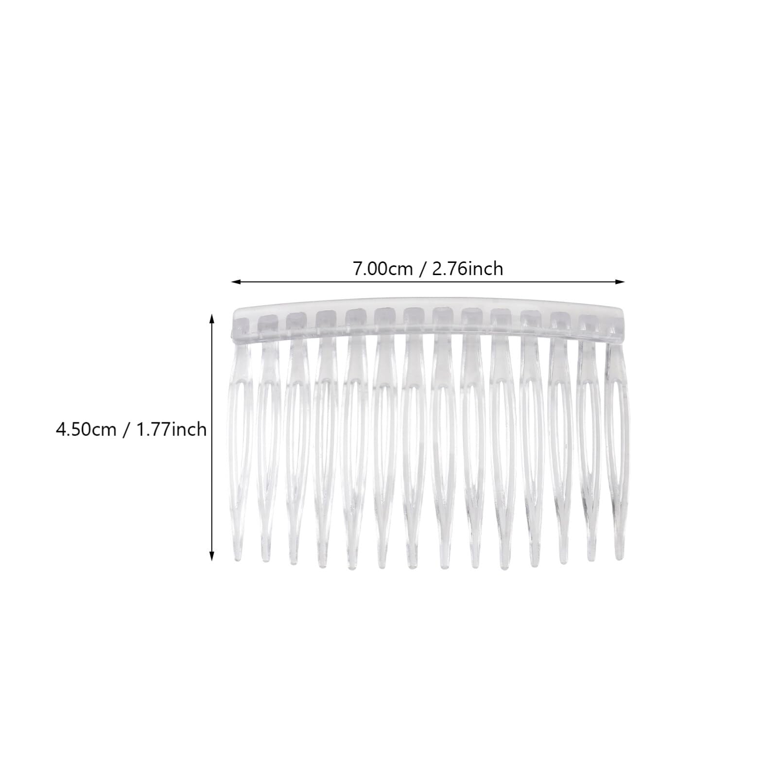 Uonlytech 10pcs Clear Plastic Hair Side Combs - Small Teeth Hair Accessories for Women | Perfect for Updos, Braids & Styling