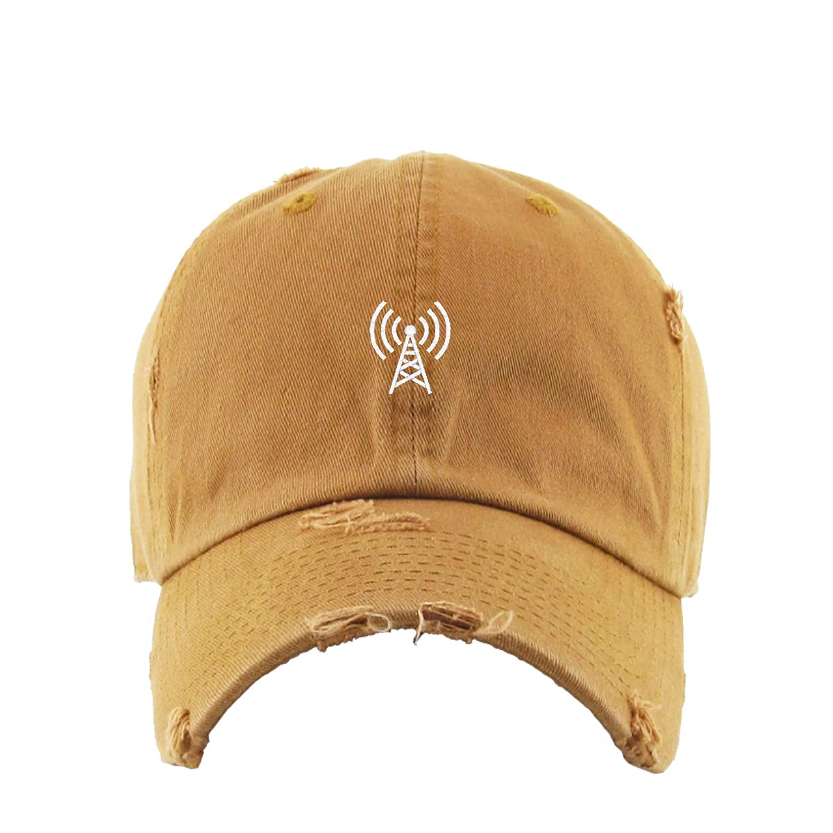 Vintage Radio Tower Embroidered Baseball Cap - Adjustable Cotton Dad Hat for Men & Women - Perfect for Outdoor Activities, Sports, and Casual Wear