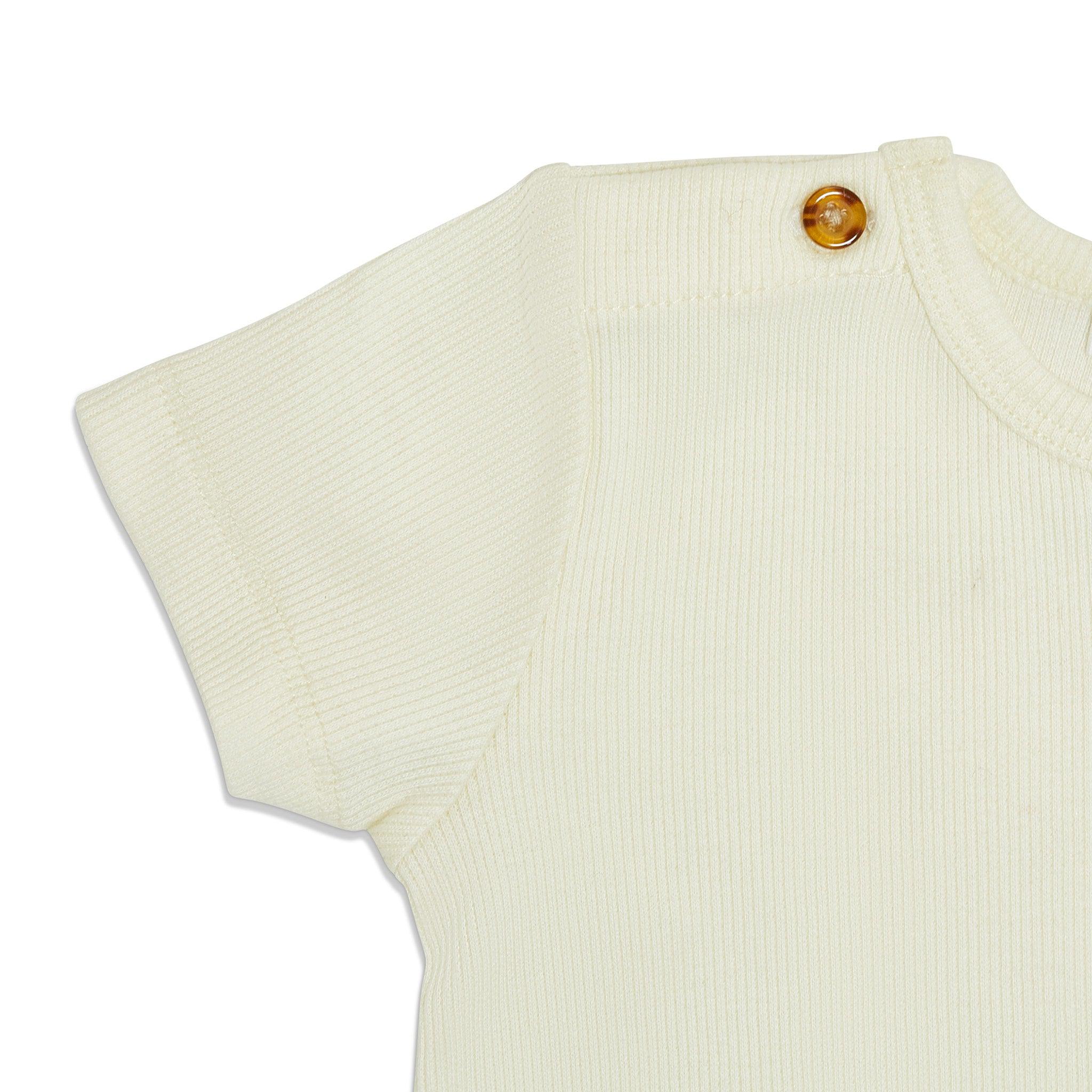 Organic Short Sleeve Onesie for Babies - Soft Sugar Cookie Print - Perfect for Newborns, Infants & Toddlers - Ideal for Playtime, Daycare & Family Outings