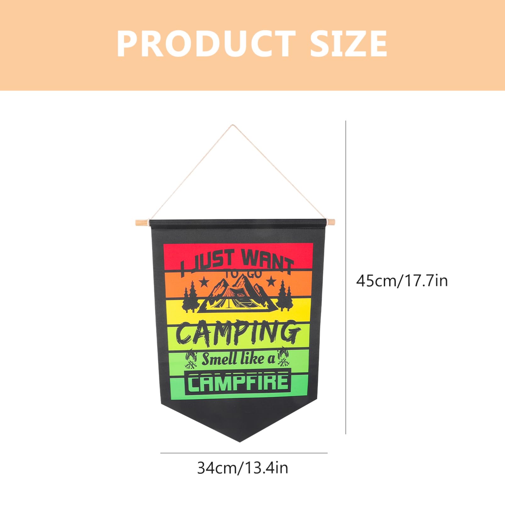 BESPORTBLE Camper Flag Trailer Accessories - 3pcs Camping Pennant Outdoor Wreath Hanging Flags for RV, Trailer & Camping Decor | Perfect for Outdoor Adventures, Tailgating & Backyard Parties