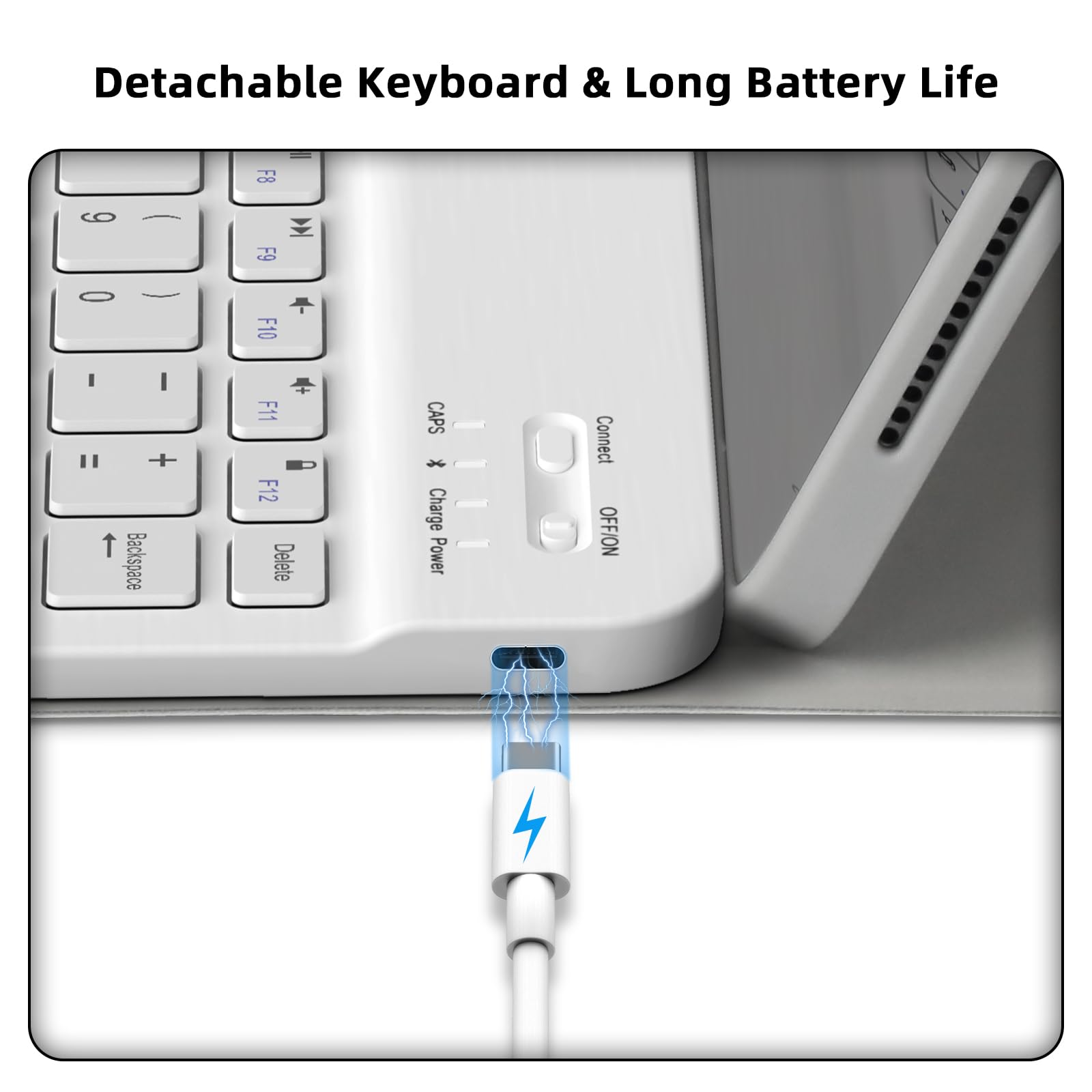 360° Rotating Magnetic Detachable Keyboard Case for iPad Air 11