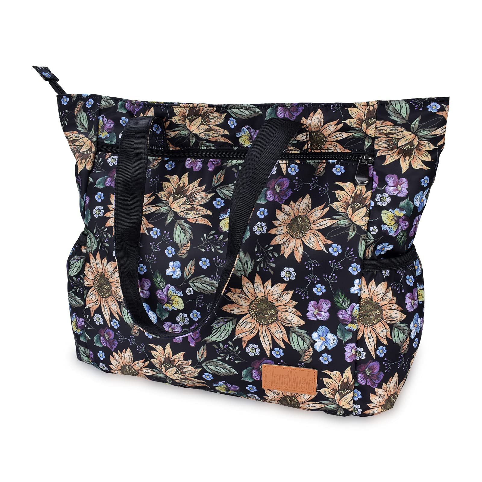CLOUDMUSIC Large Waterproof Shoulder Tote Bag for Women - Perfect for Nurses, Teachers, Work, Gym, Travel & Beach | Spacious Multipurpose Carryall for Everyday Use