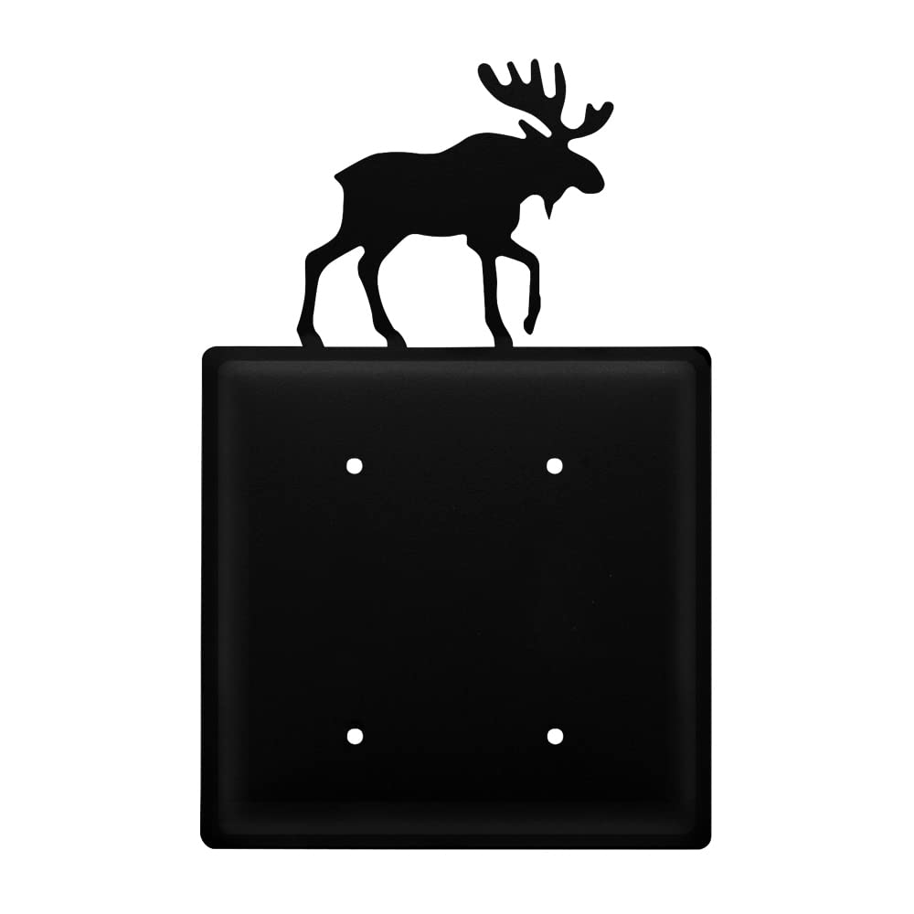 Rustic Wrought Iron Moose Double Blanket Cover - Cozy Cabin Decor for Bedroom or Lodge