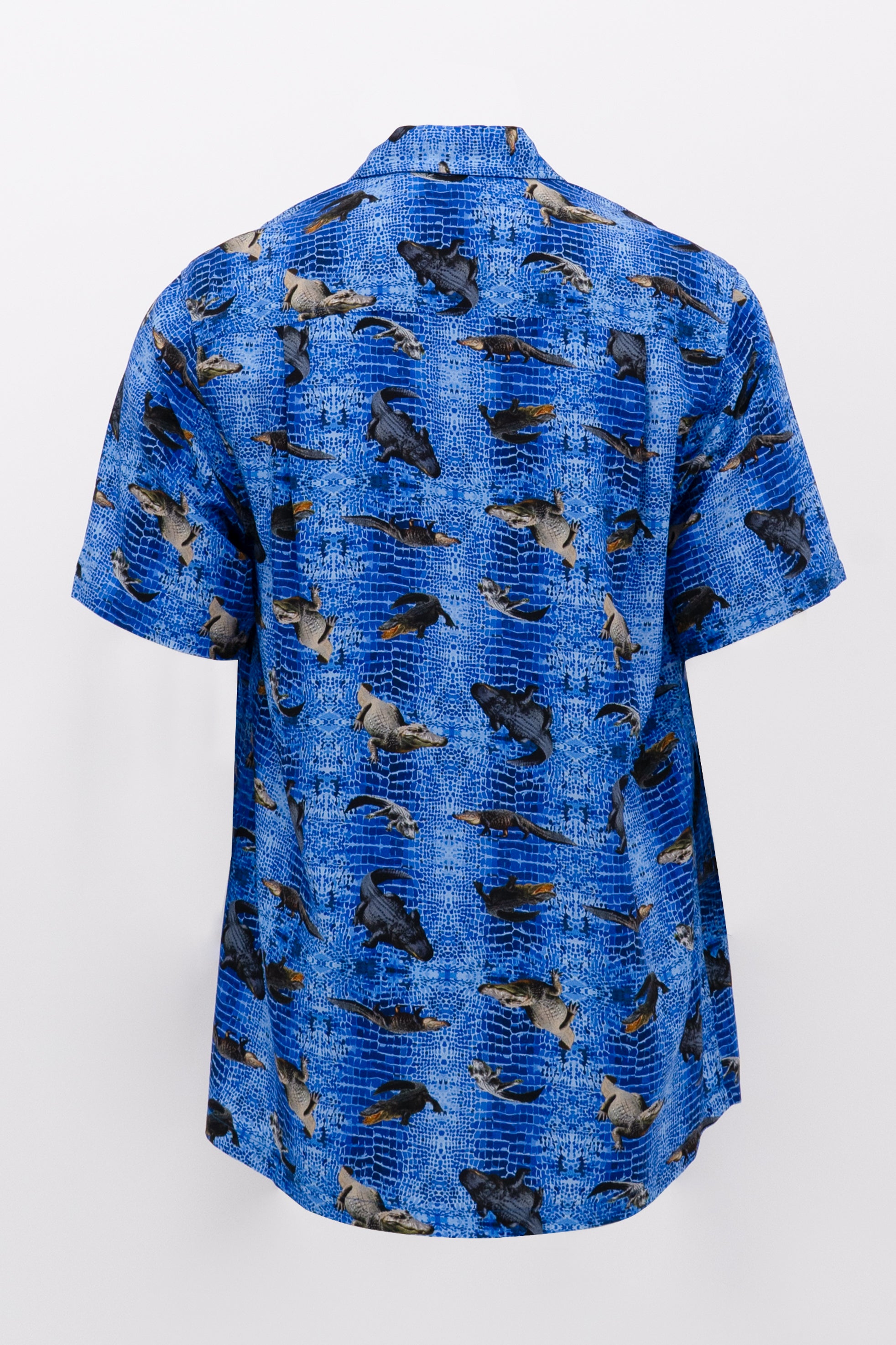 Dinosaur Print Shirt with Alligator Design - Soft Woven Bamboo Fabric for Men & Women - Perfect for Casual Wear, Outdoor Adventures, and Themed Parties