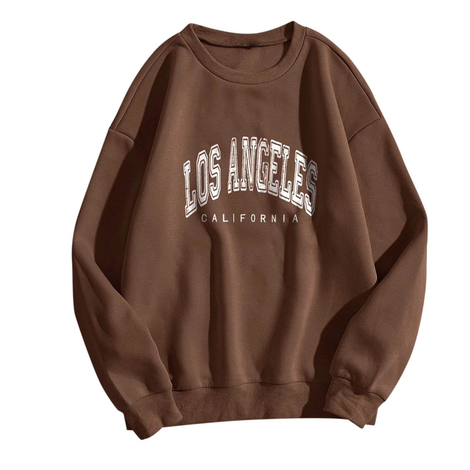 Women's Casual Long Sleeve Pullover Sweatshirt - Soft Round Neck Printed Loose Fit Comfy Top for Everyday Wear | Perfect for Lounge, Workout & Street Style
