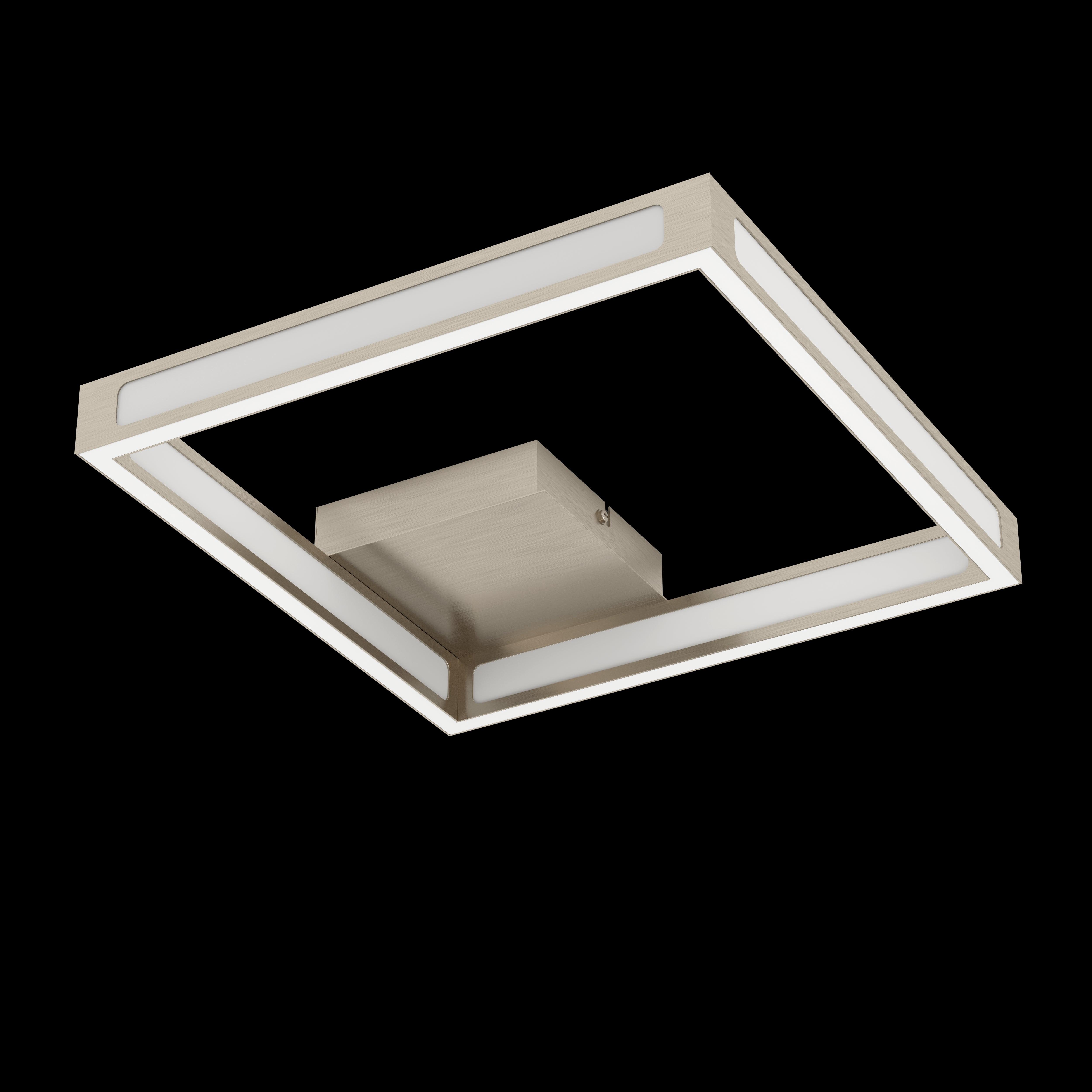 Eglo Altaflor 32cm Square Nickel LED Flush Mount Ceiling Light - Modern Lighting for Bedroom, Kitchen & Hallway