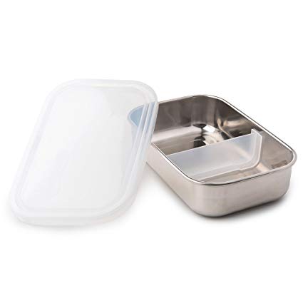 Premium Stainless Steel Rectangle Lunch Box with Clear Lid - BPA-Free, Leak-Proof Food Container for School, Office & Picnics - Ideal for Meal Prep, Healthy Eating & On-the-Go Lifestyle