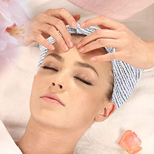 Super Soft Microfiber Hair Towel Wrap - Anti-Frizz Quick Dry Hair Turban with Button Closure | Ultra Absorbent Salon Hair Drying Hat for Women & Girls (Striped) | Perfect for Post-Shower, Styling & Travel