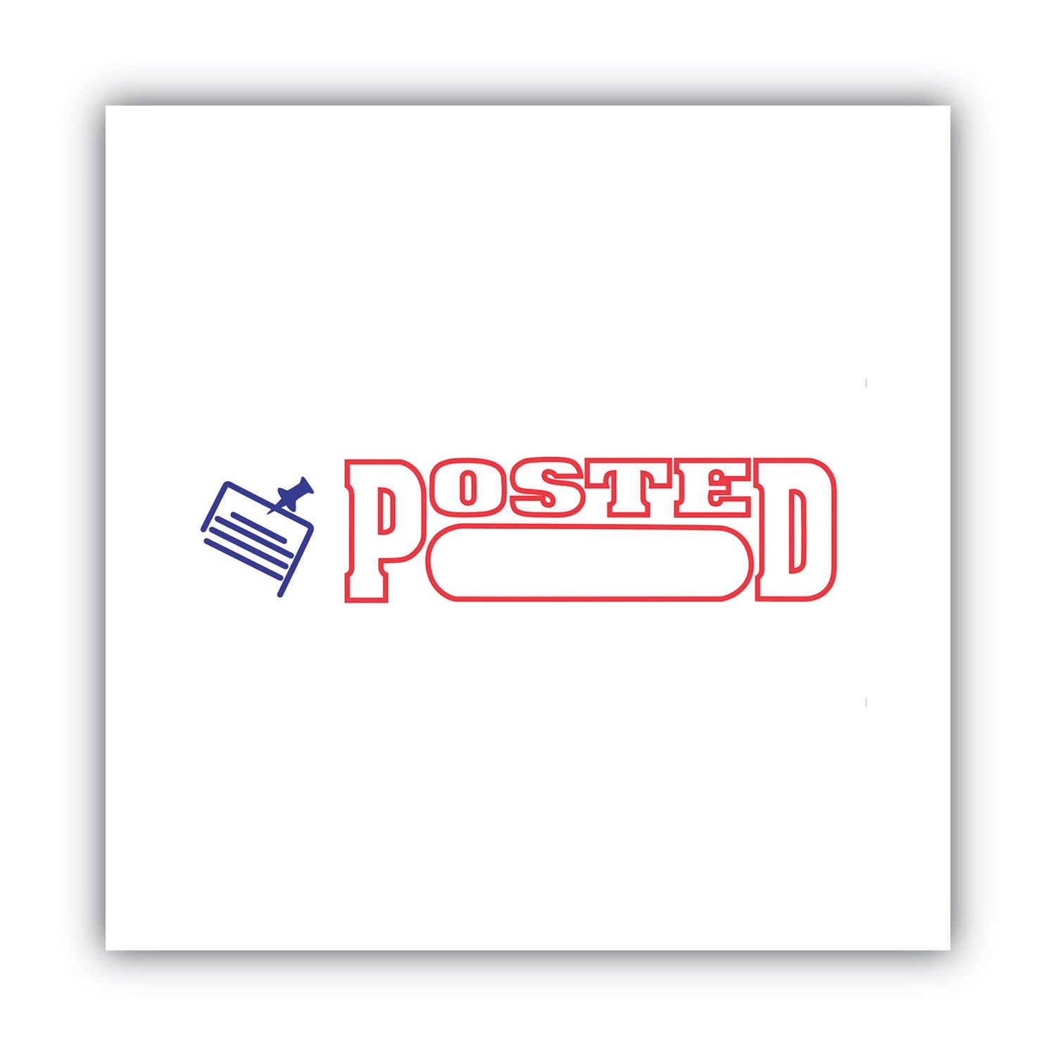ACCUSTAMP2® Pre-Inked Self-Inking Stamp - Red & Blue Ink - 